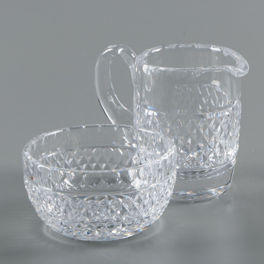 Waterford Crystal Creamer and Open Sugar Bowl