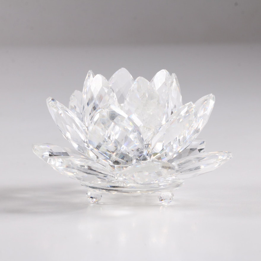 Swarovski Crystal "Water Lily" Candle Holder