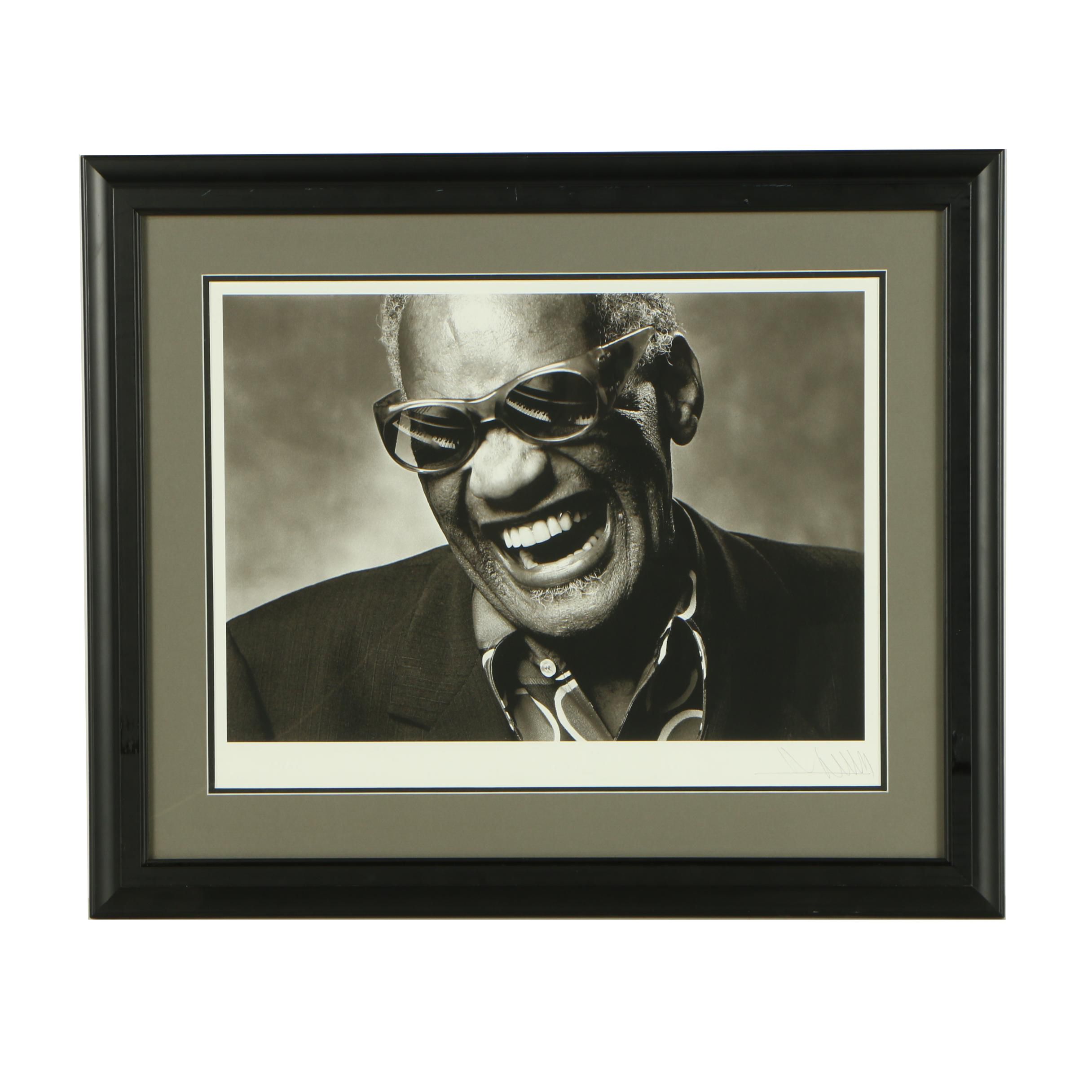 Digital Photograph After Norman Seeff "Ray Charles, Los Angeles, 1985"