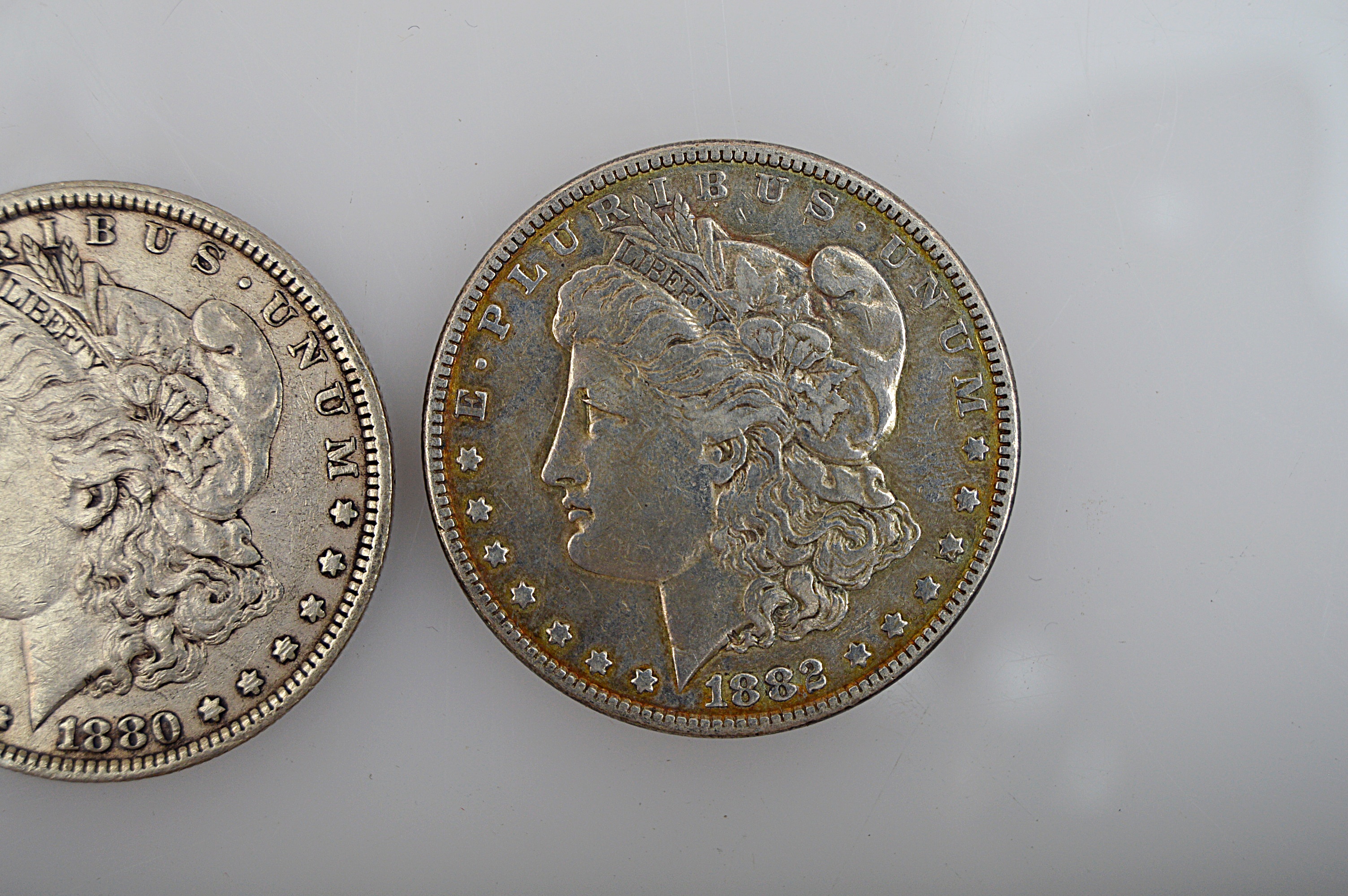 Three Morgan Silver Dollars