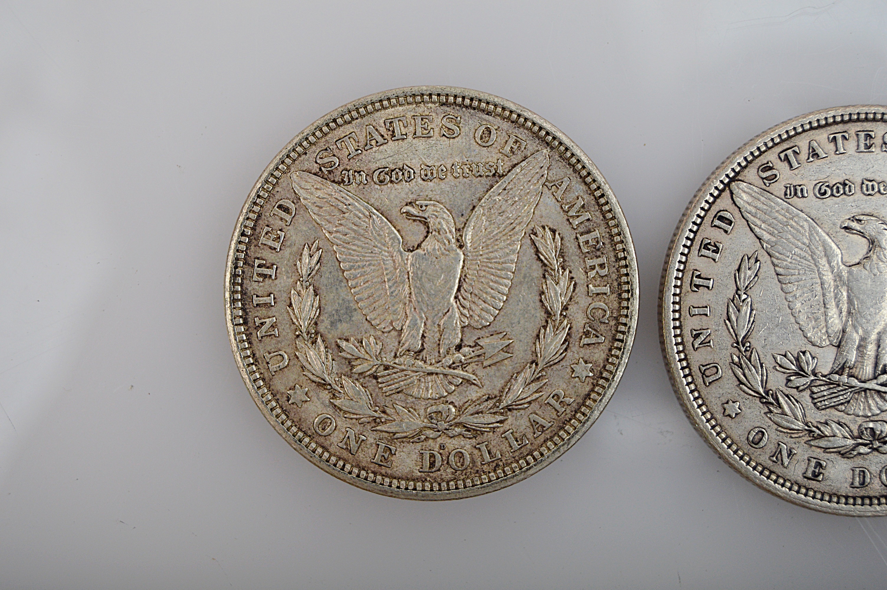 Three Morgan Silver Dollars