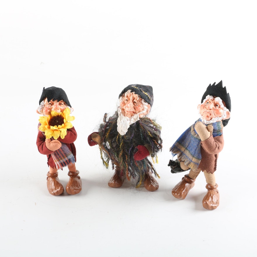 Simpich Handmade Elf Figurines Including "Sweet William", "Old Moss", "Wytokay"
