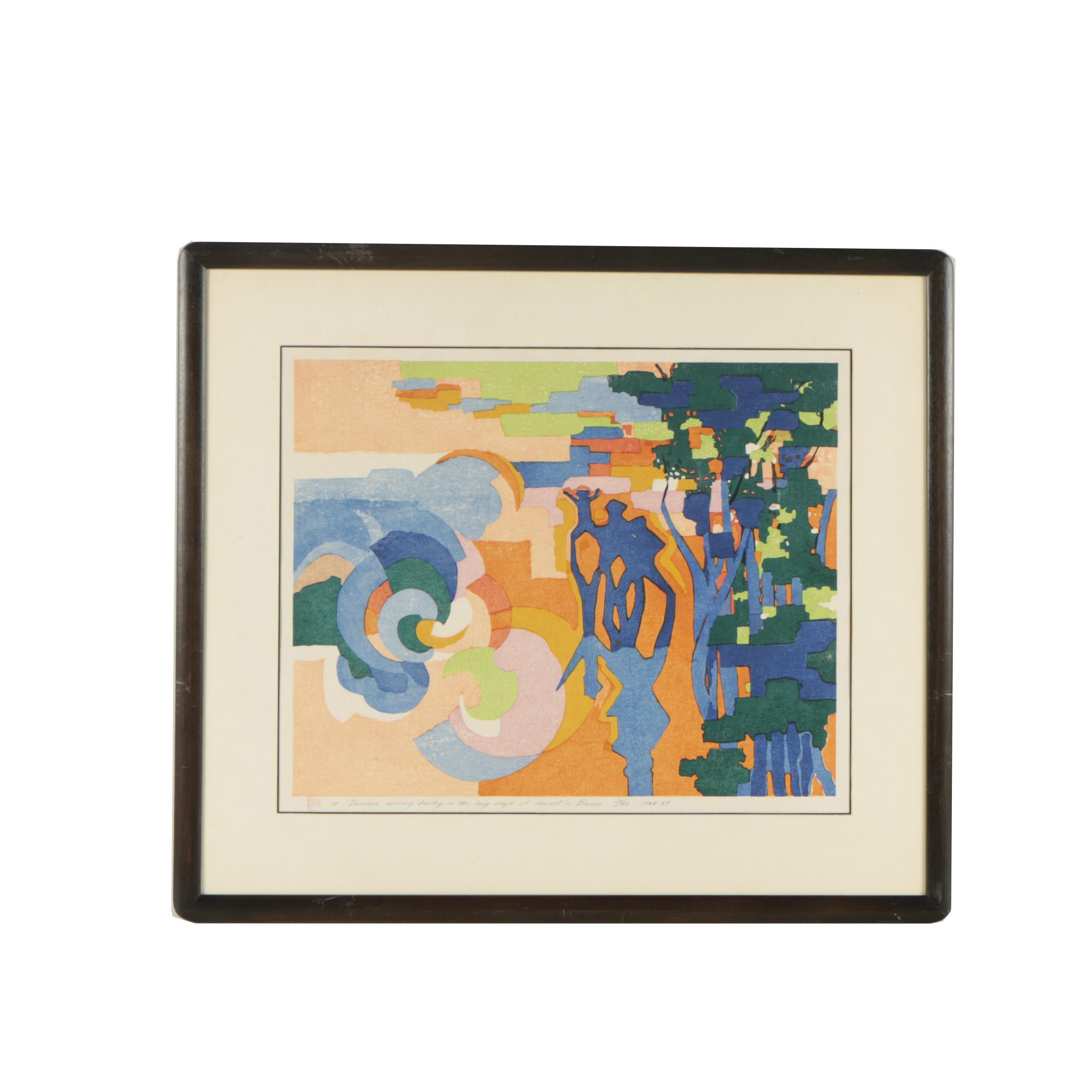 Stanton Macdonald Wright Woodblock from the "The Haiku Series"
