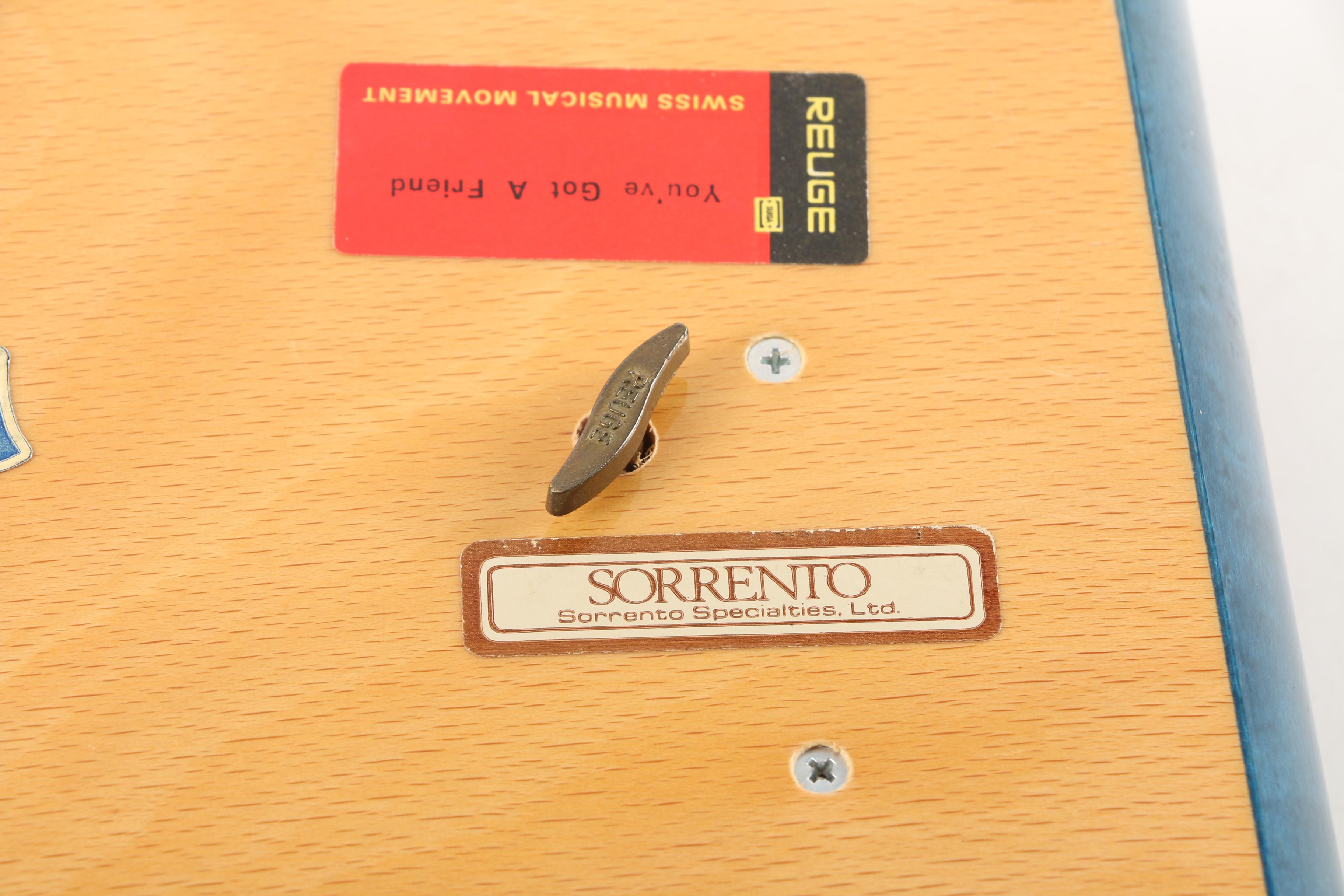 Sorrento Wood Music Box with Reuge "You've Got A Friend"