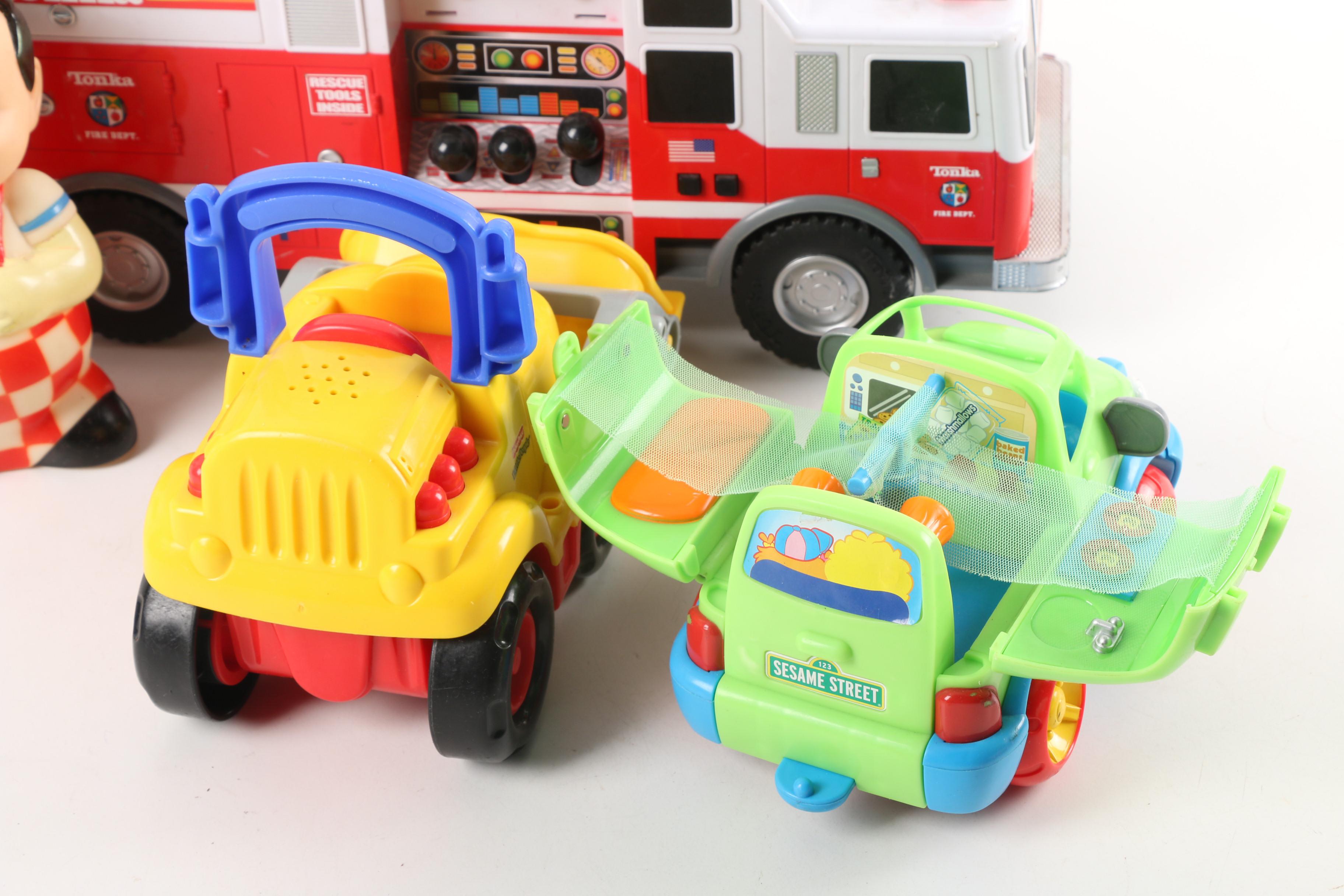 Mattel, Fischer-Price and Tonka Toys with Big Boy Coin Bank