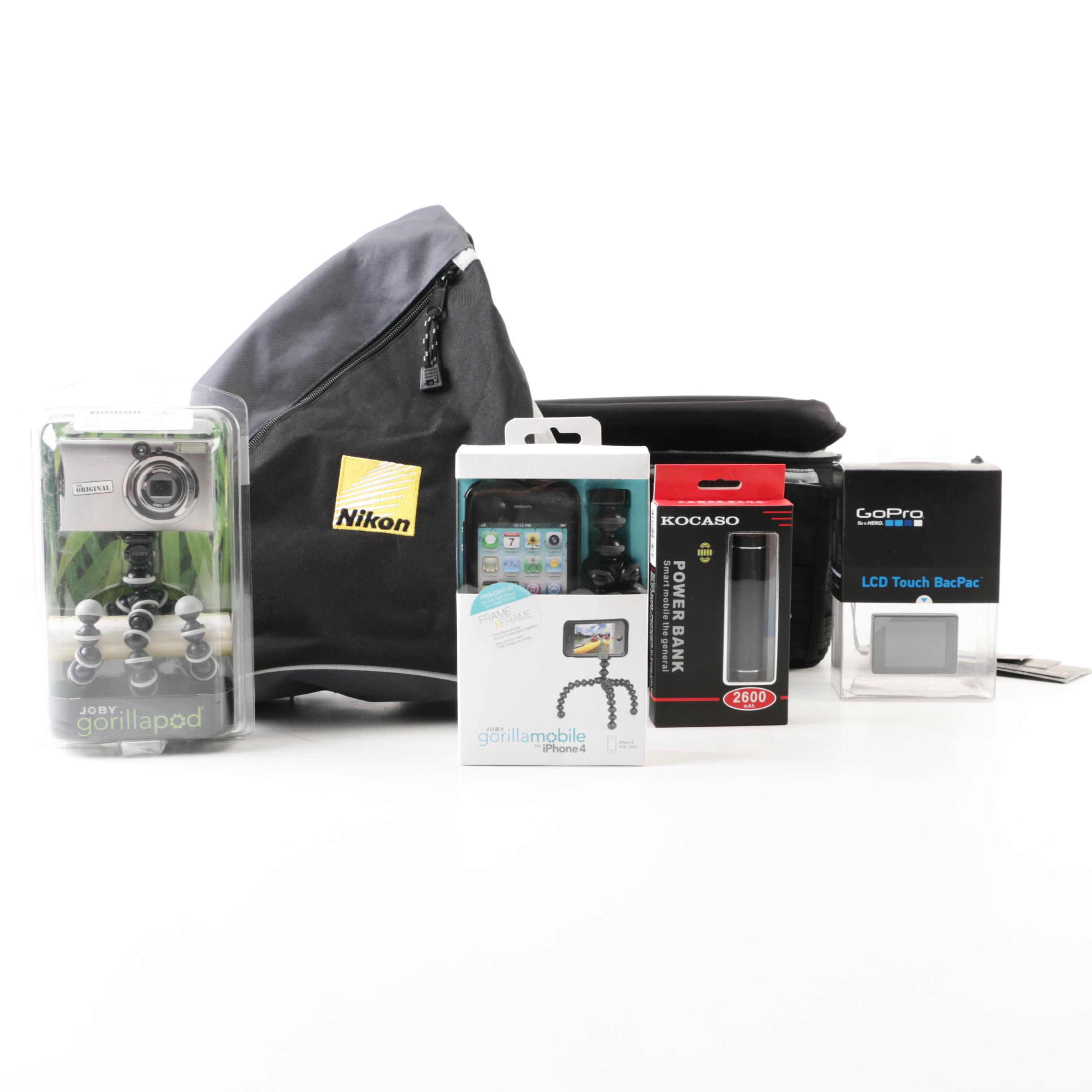 GoPro LCD Touch BacPac, LowePro Camera Bag, and Other Camera Accessories