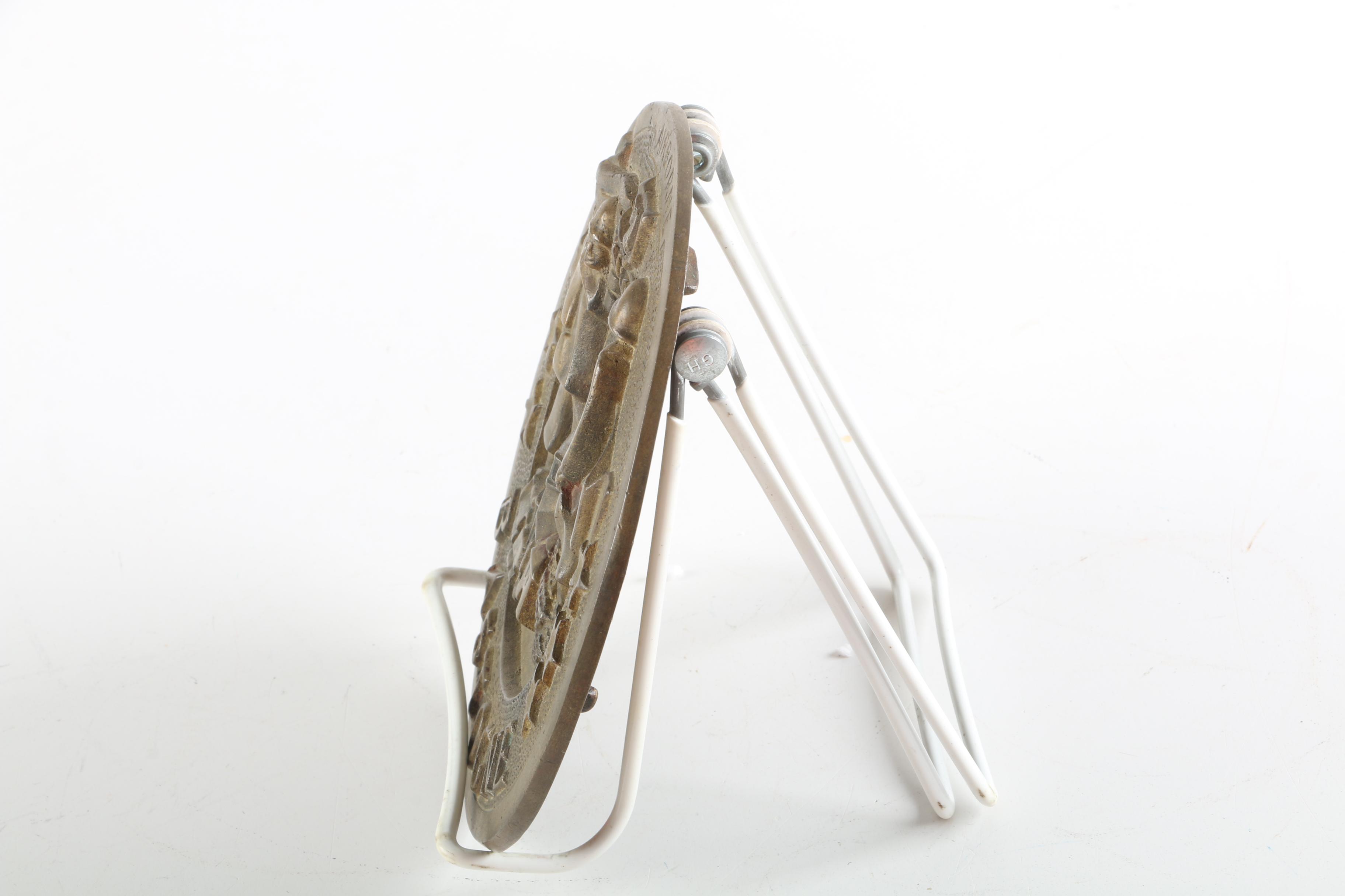 WWII Siege of Bastogne Commemorative Repoussé Brass Plaque