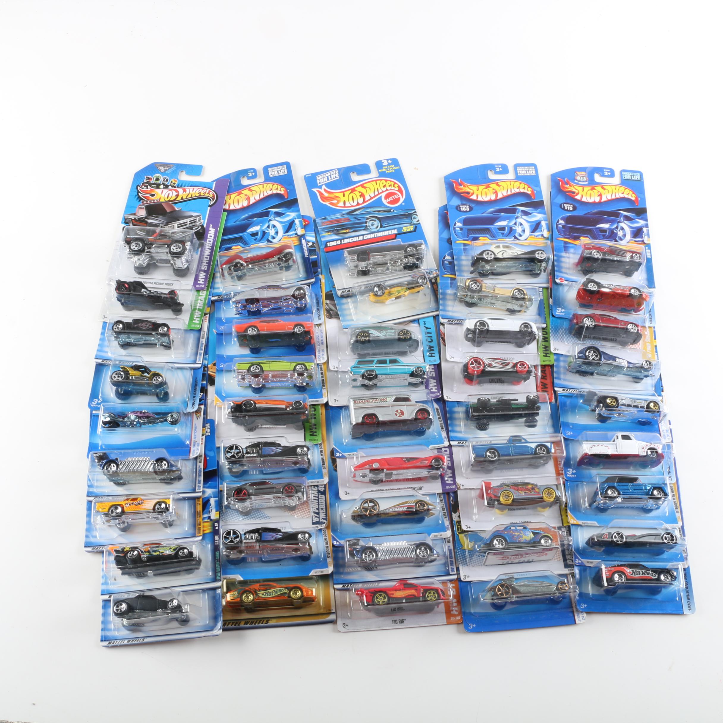 Hot Wheels Die-Cast Car Collection Including "HW Showroom" and "Street Beasts"