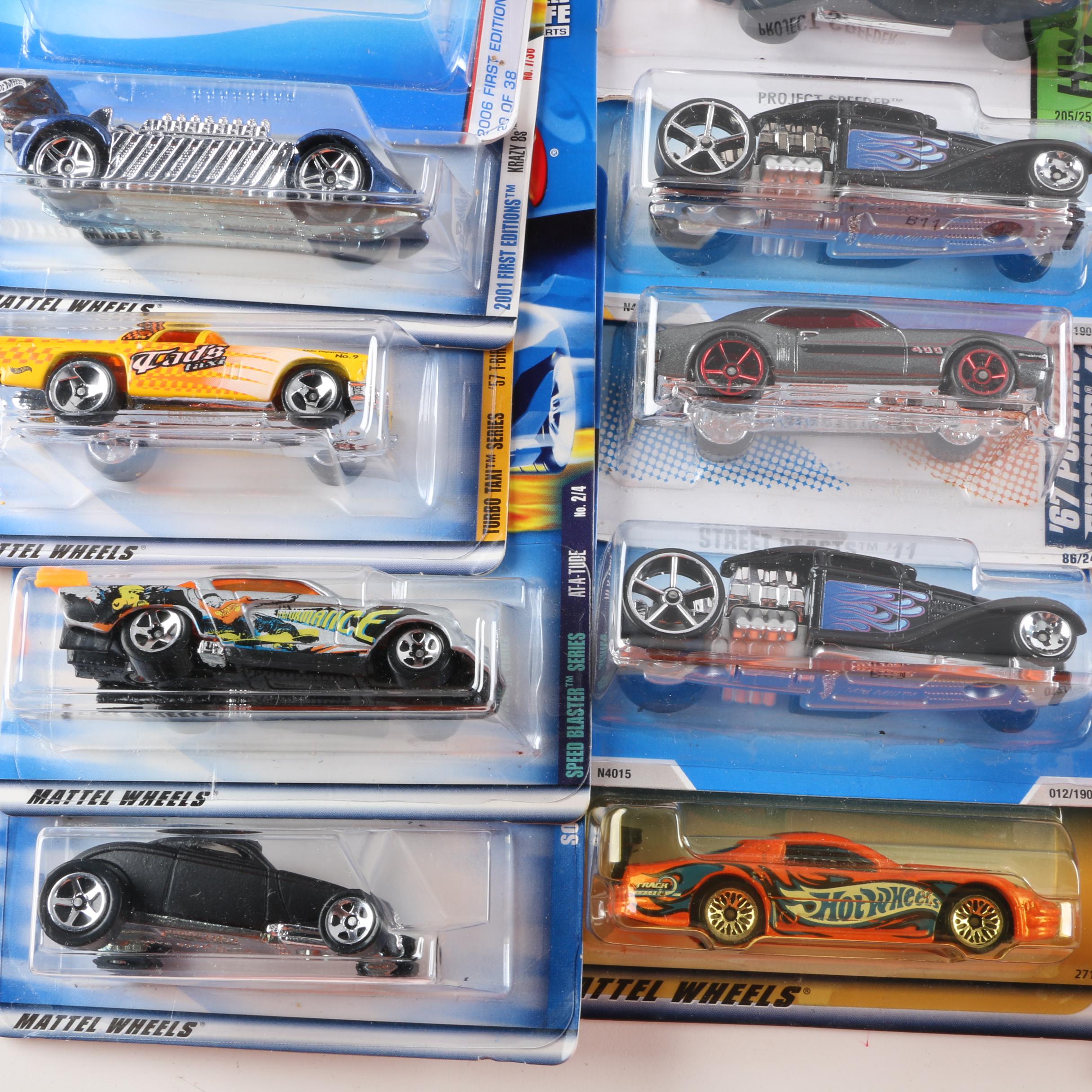Hot Wheels Die-Cast Car Collection Including "HW Showroom" and "Street Beasts"