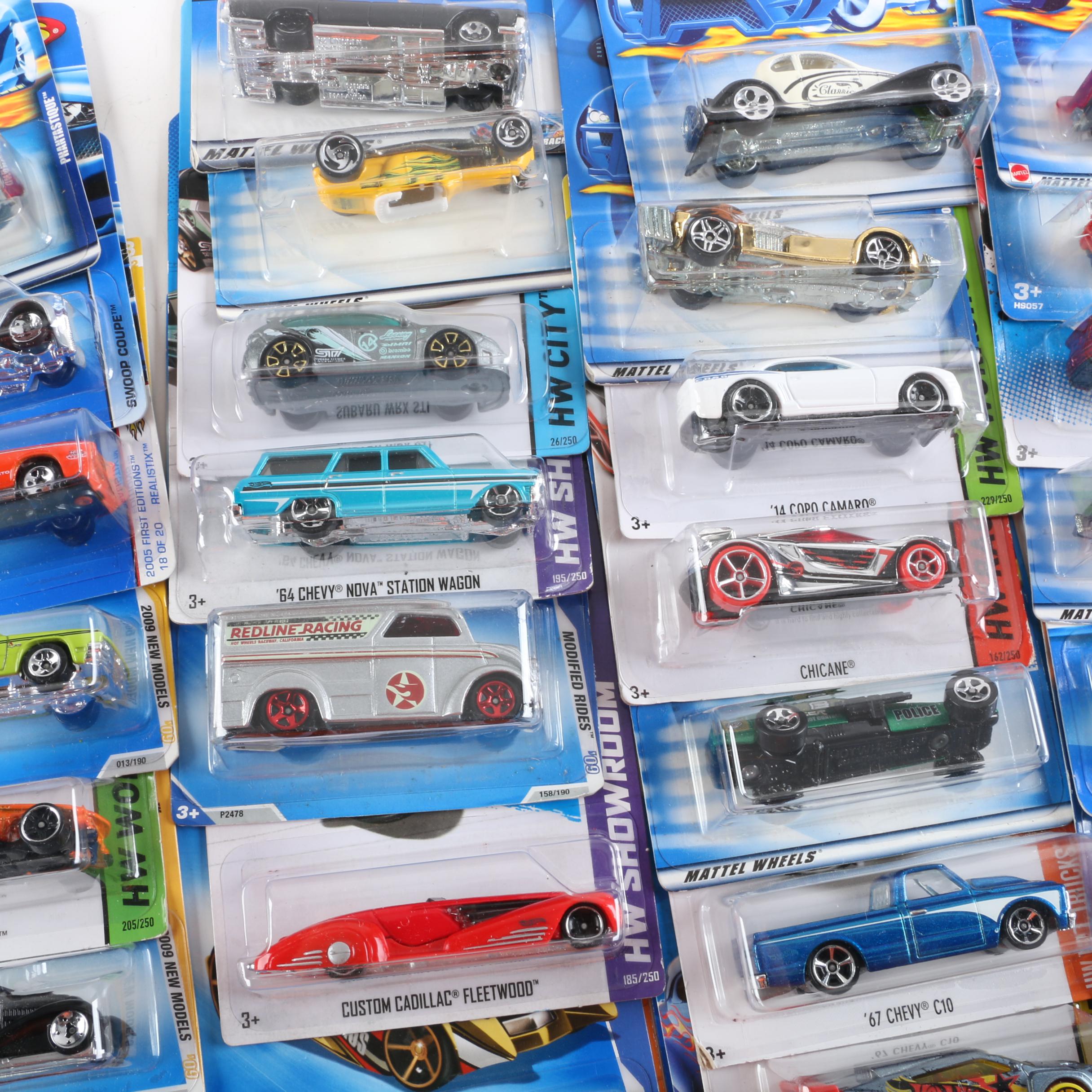 Hot Wheels Die-Cast Car Collection Including "HW Showroom" and "Street Beasts"