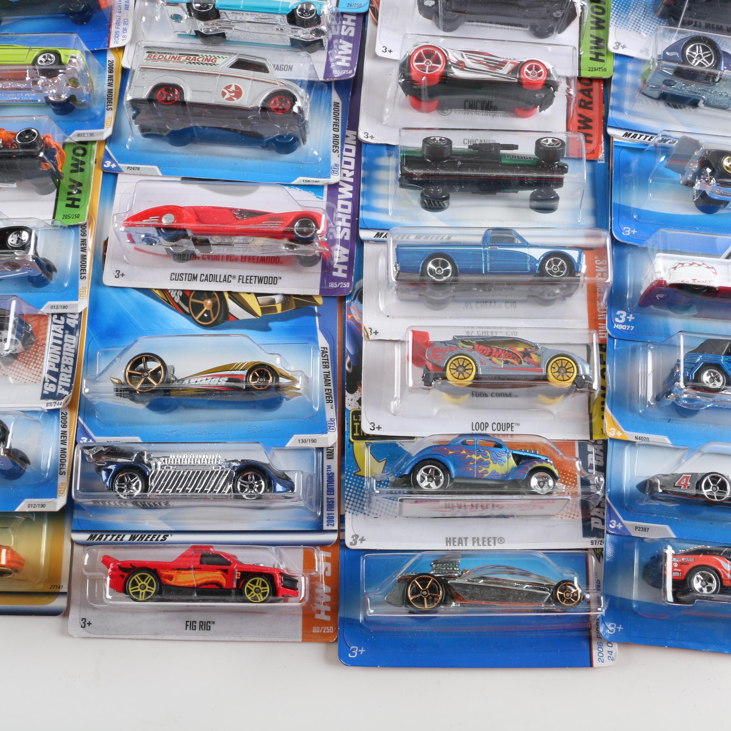 Hot Wheels Die-Cast Car Collection Including "HW Showroom" and "Street Beasts"
