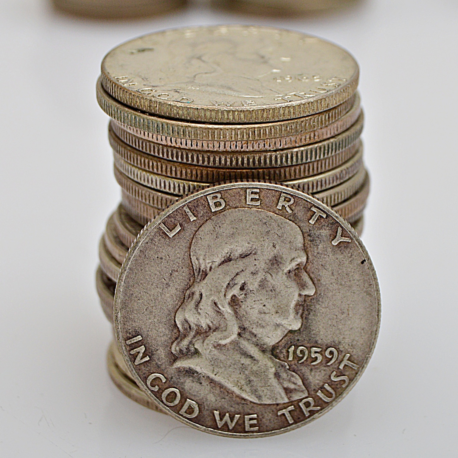 Twenty Franklin Silver Dollars