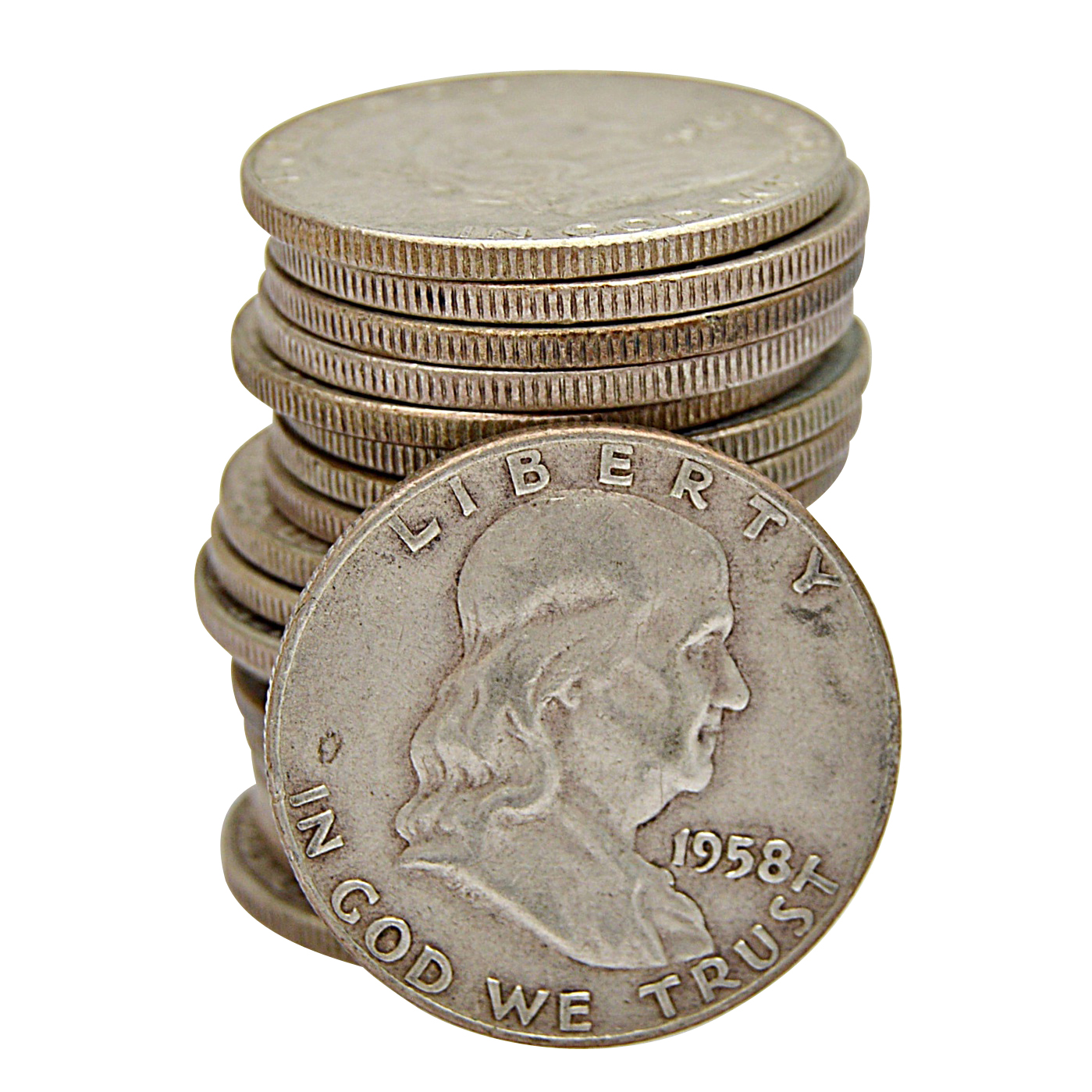 Twenty Franklin Silver Dollars