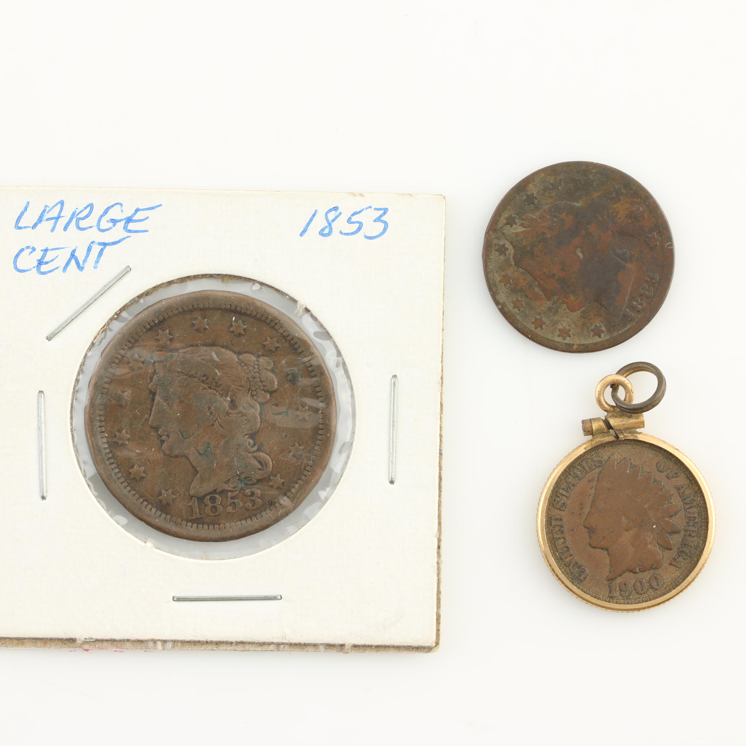 Group of Three Antique U.S. Coins