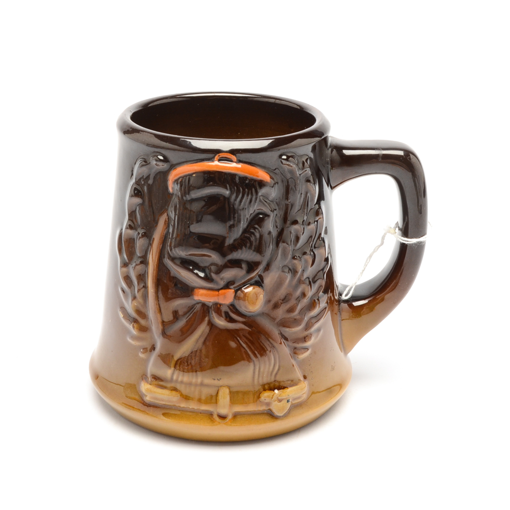 Signed Antique Rookwood Pottery Commemorative Mug By Sallie E. Coyne