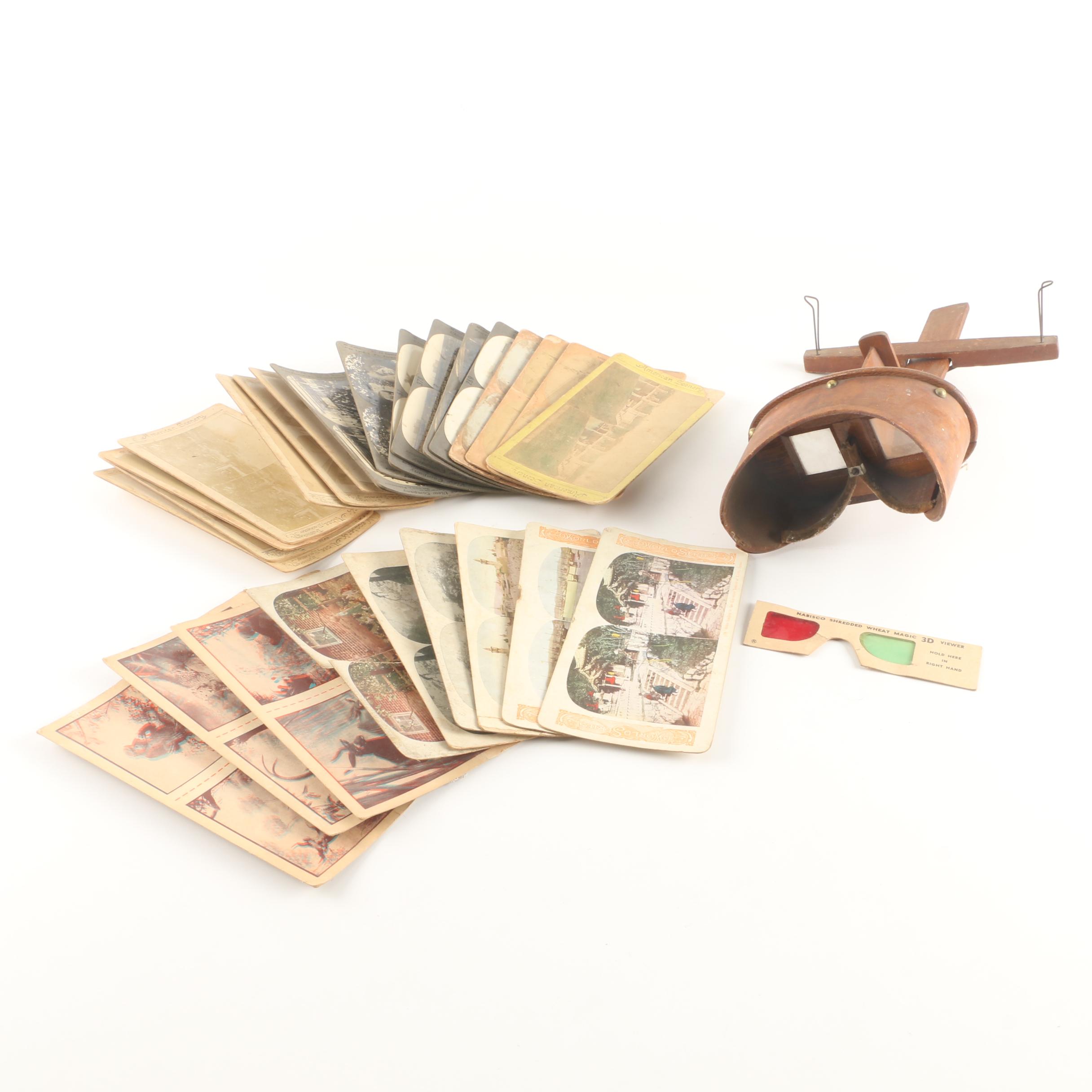 Stereoscope with Stereo Cards