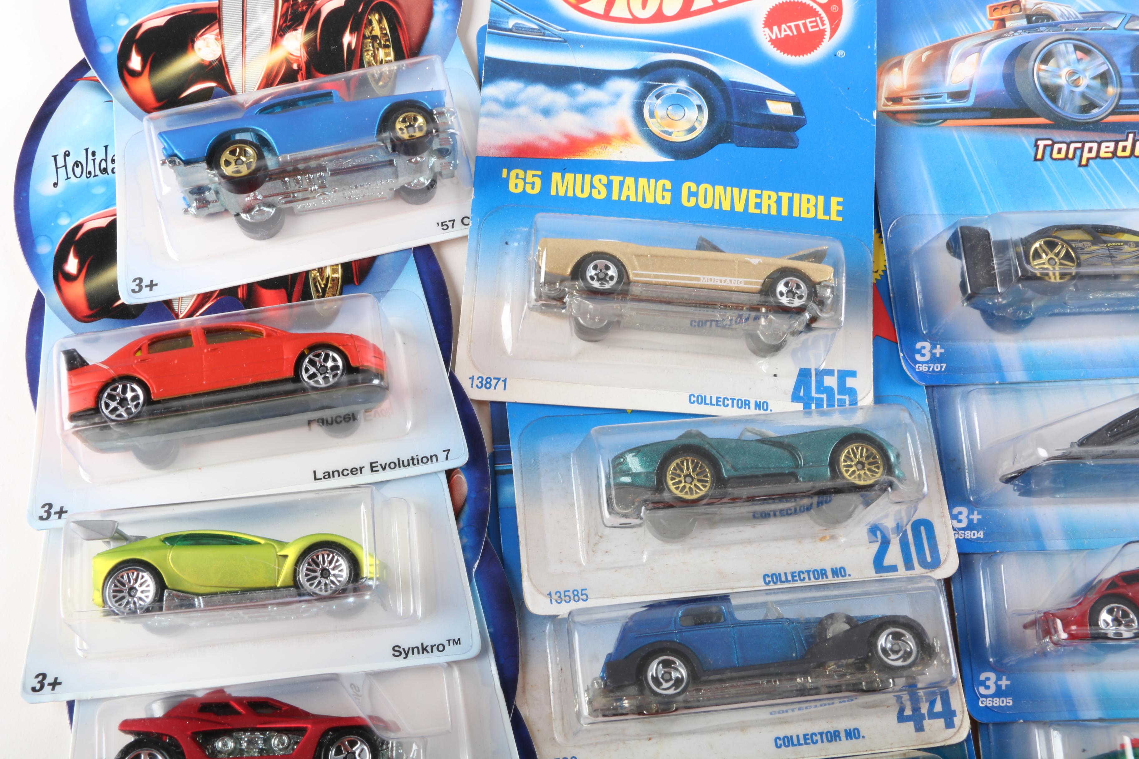 Hot Wheels Die-Cast Vehicles Including "Torpedoes" and "Holiday Hotrods"