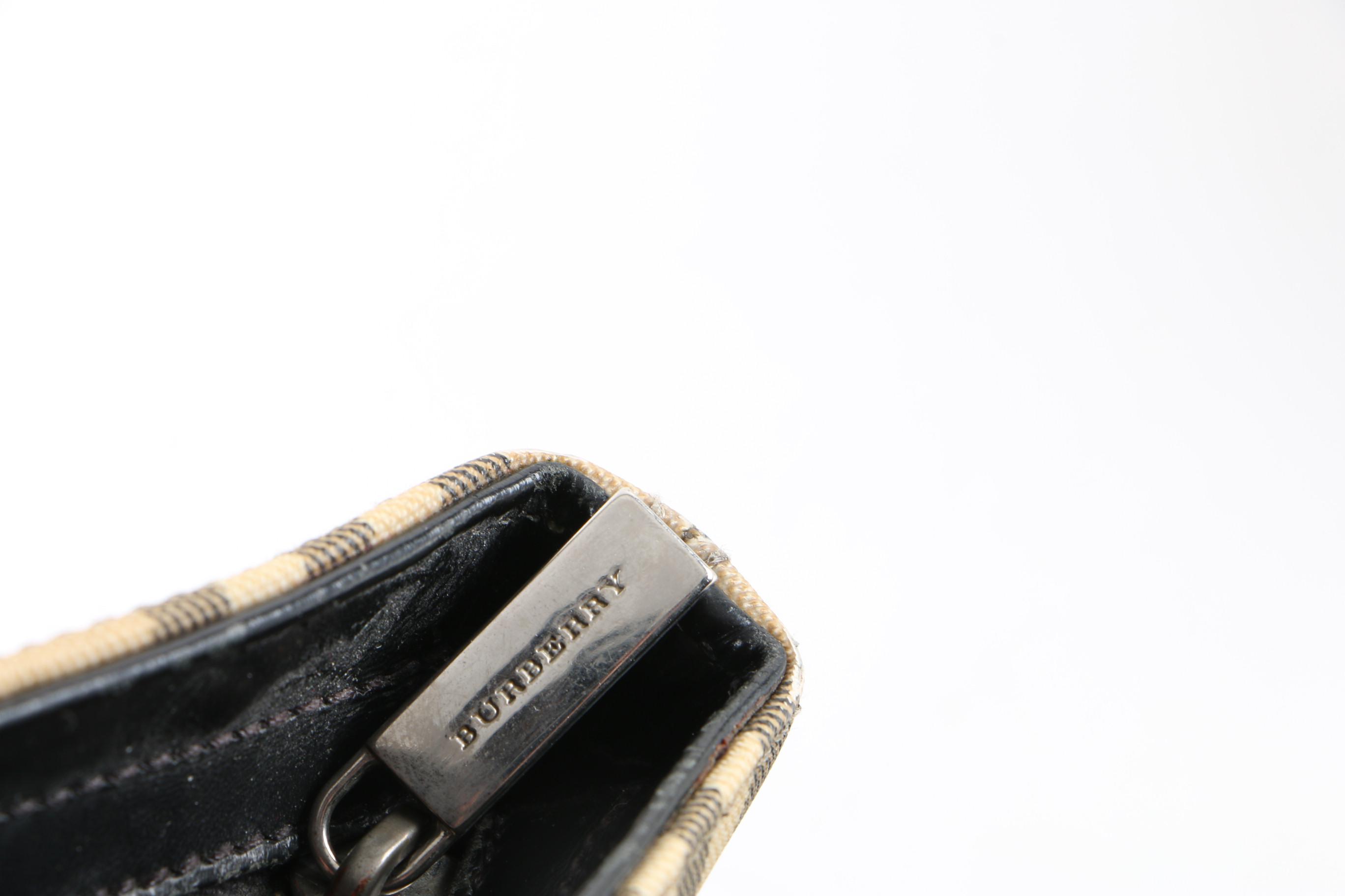 Burberry London “Nova Check” Tote Bag and Prada Nylon Handbag