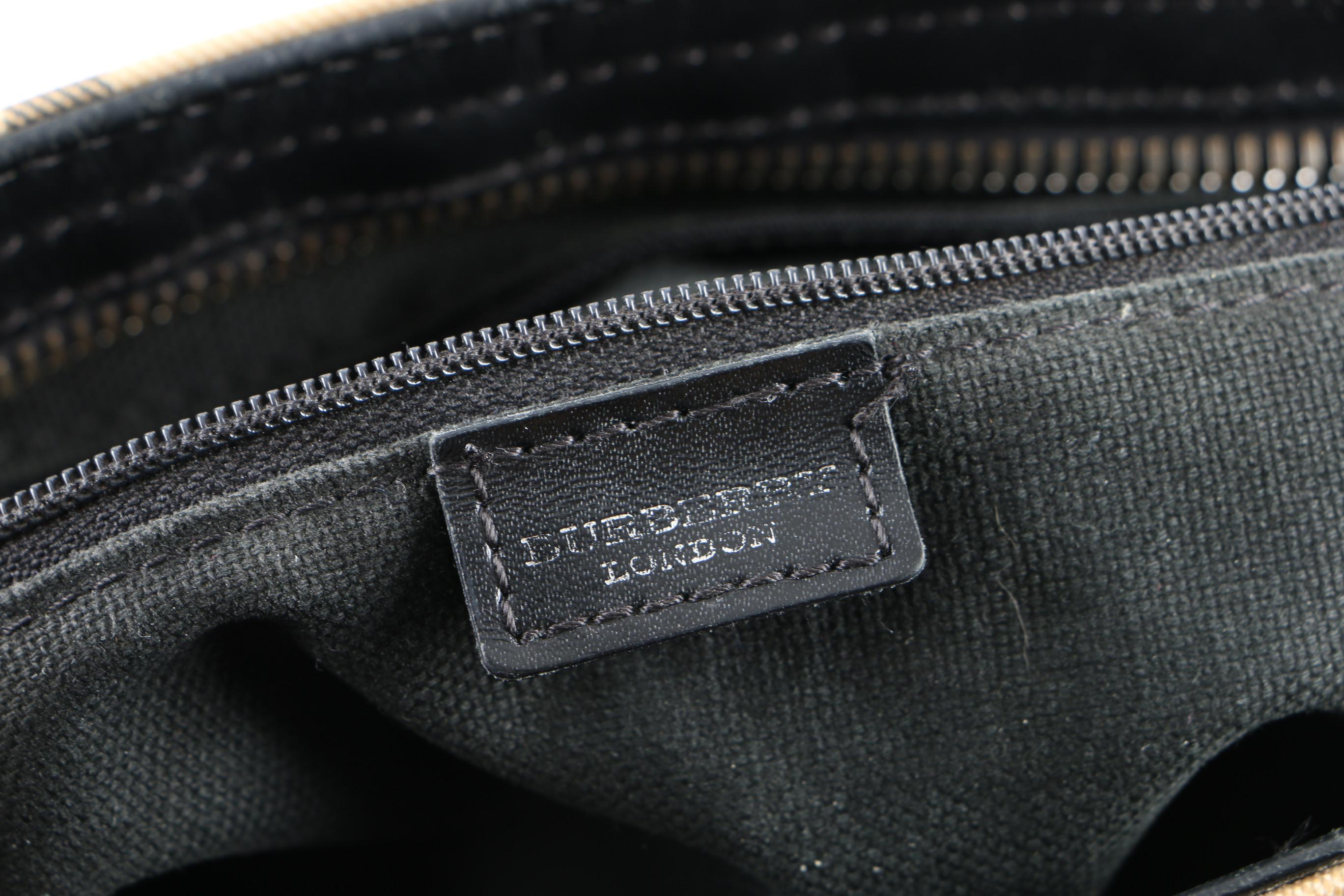 Burberry London “Nova Check” Tote Bag and Prada Nylon Handbag