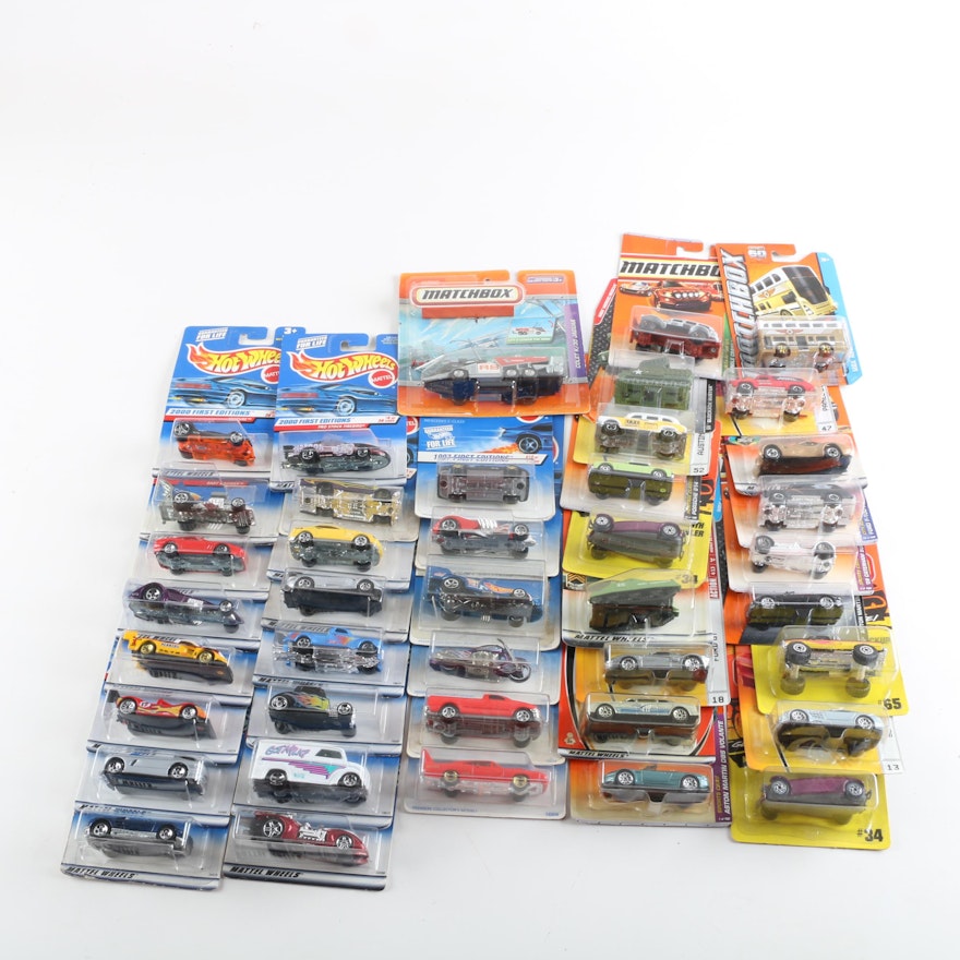 Matchbox and Hot Wheels Die-Cast Vehicles Including "First Editions" Series