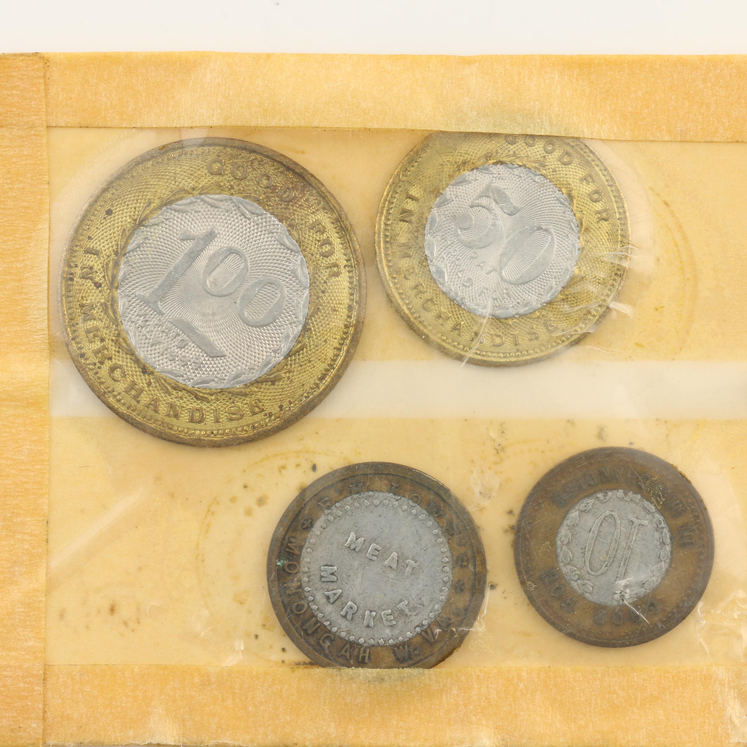 Group of Five Sets of Vintage Company Store Tokens