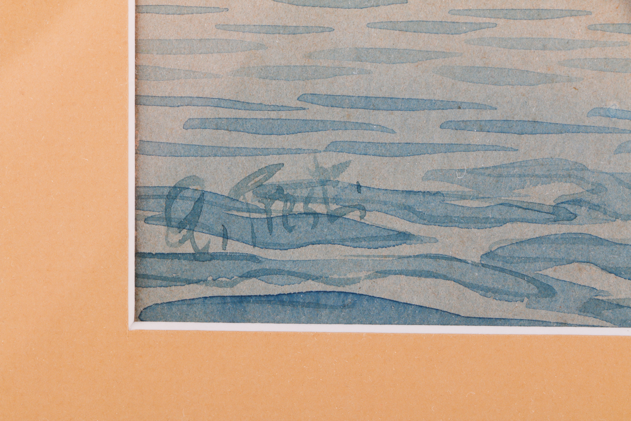 A. Presti Antique Watercolor Painting of Venice, Italy