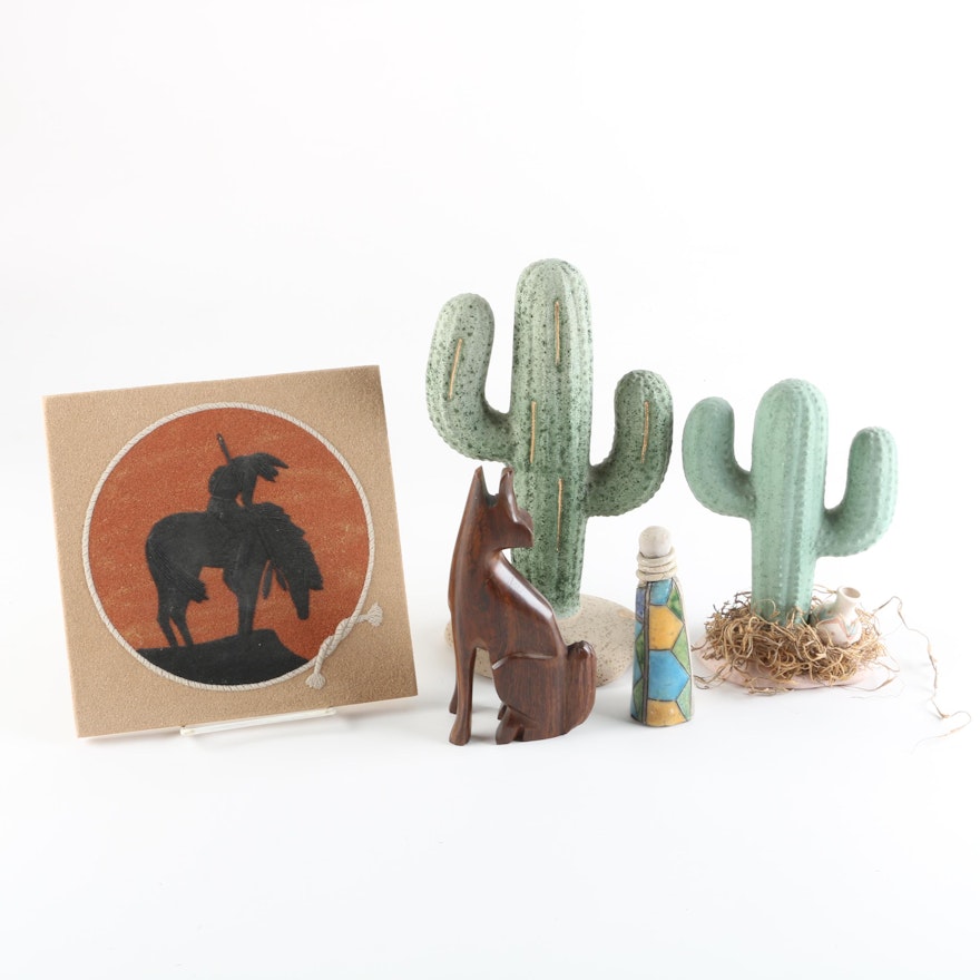 Southwest Style Decor Featuring Larry Toledo "End of the Trail" Wall Hanging