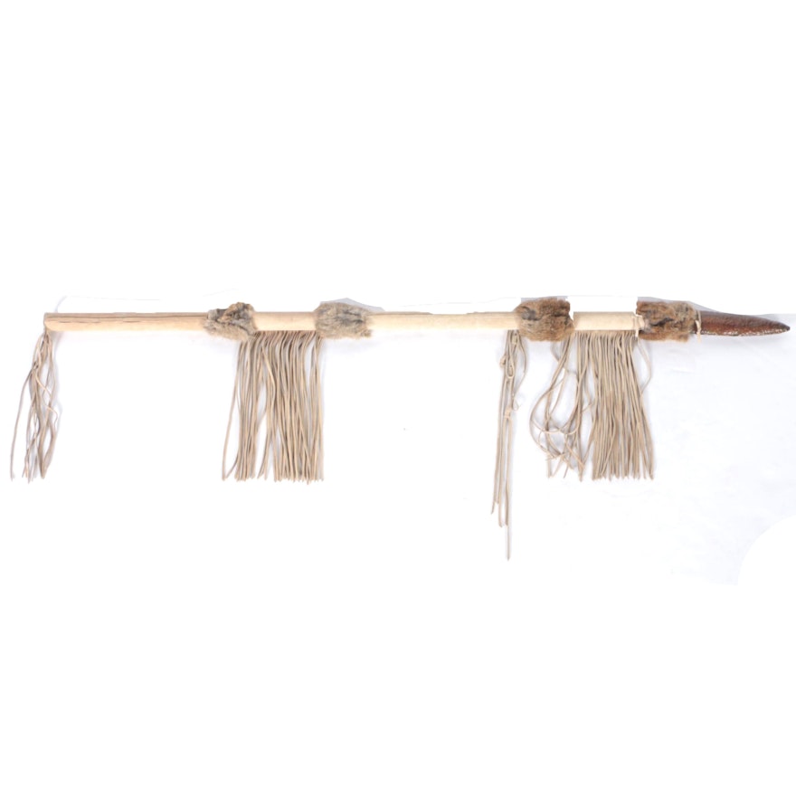 Spear with Leather Fringe