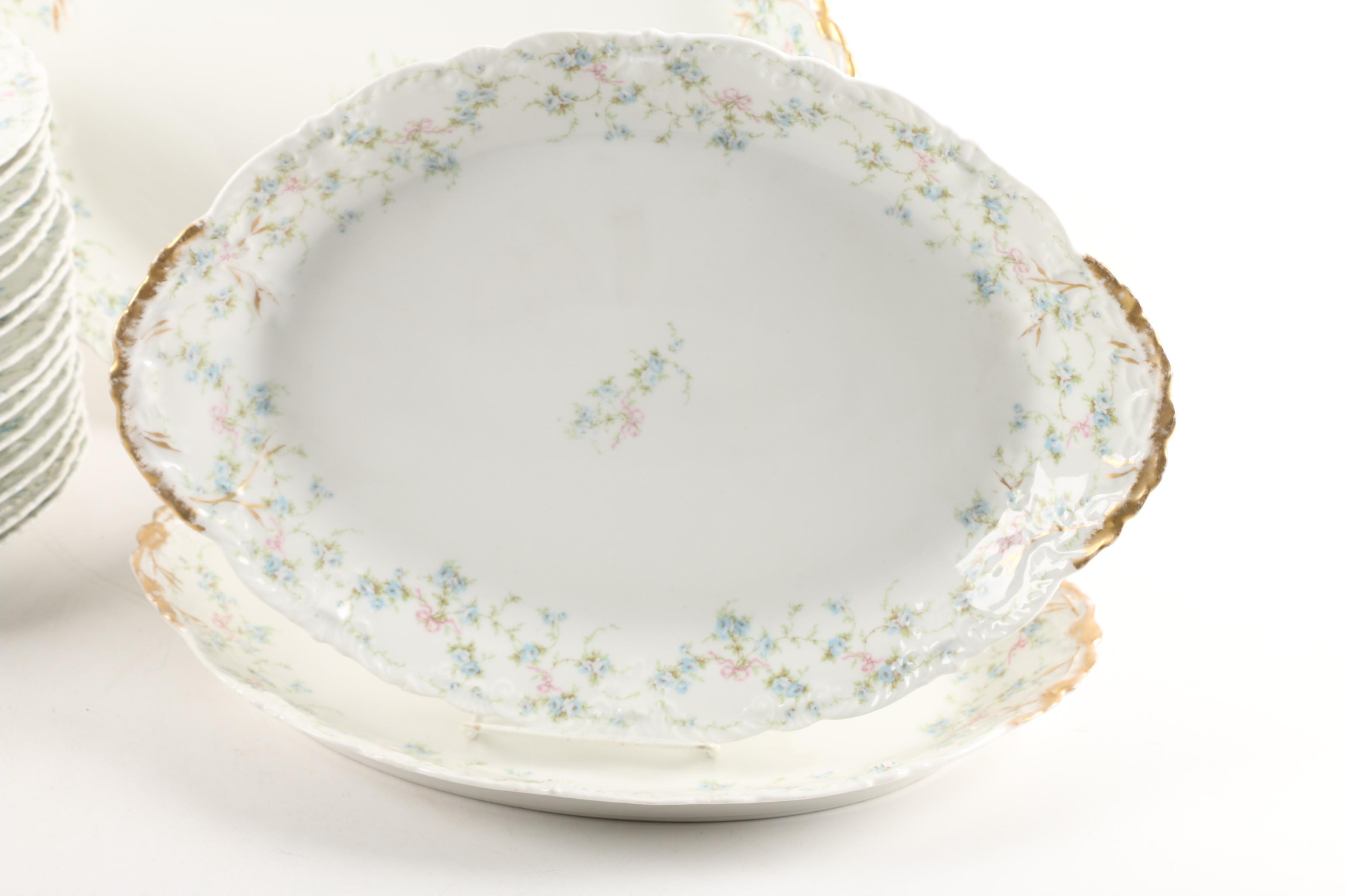 Antique Theodore Haviland Limoges "Rosanne" Porcelain Dinnerware Circa 1903