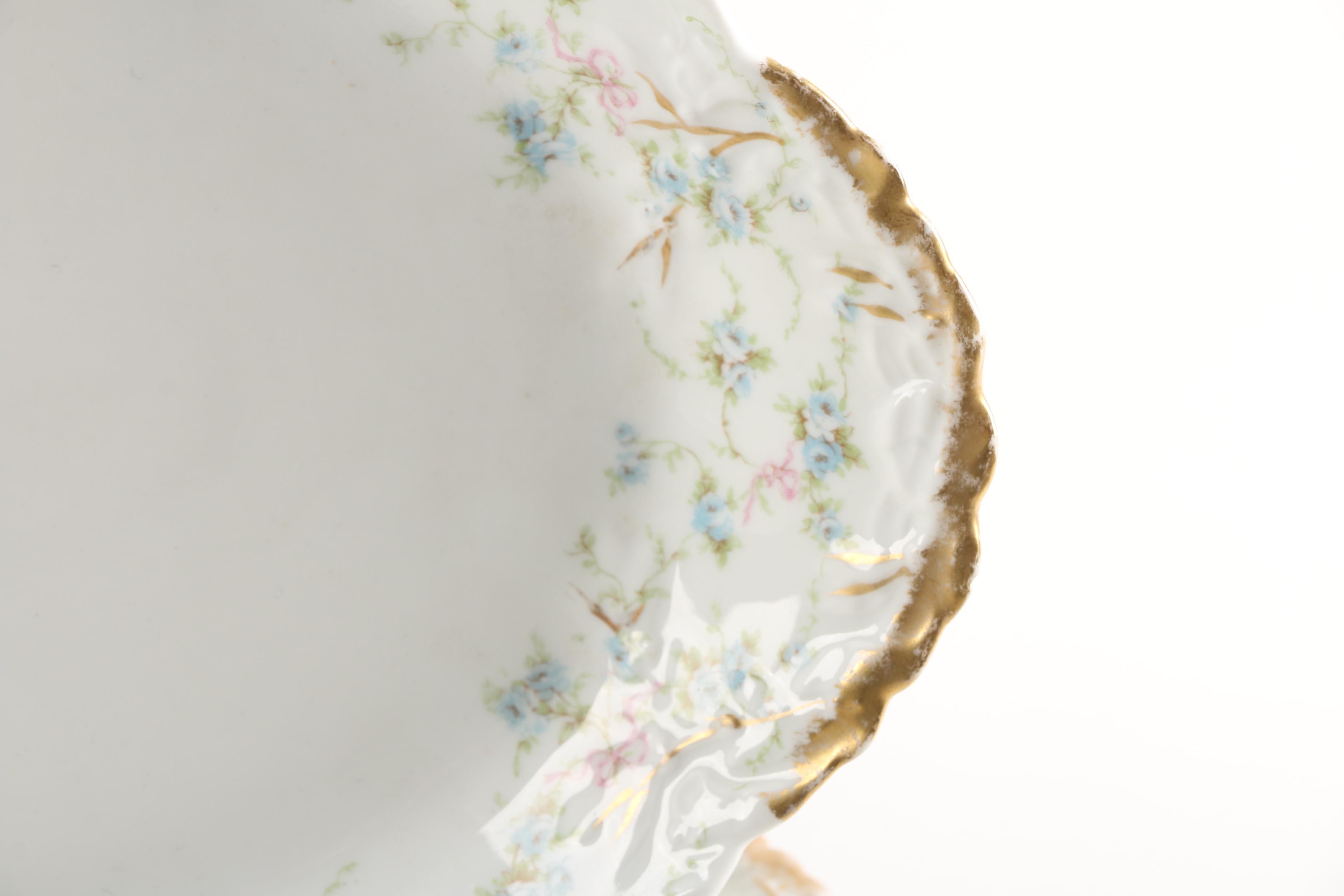 Antique Theodore Haviland Limoges "Rosanne" Porcelain Dinnerware Circa 1903