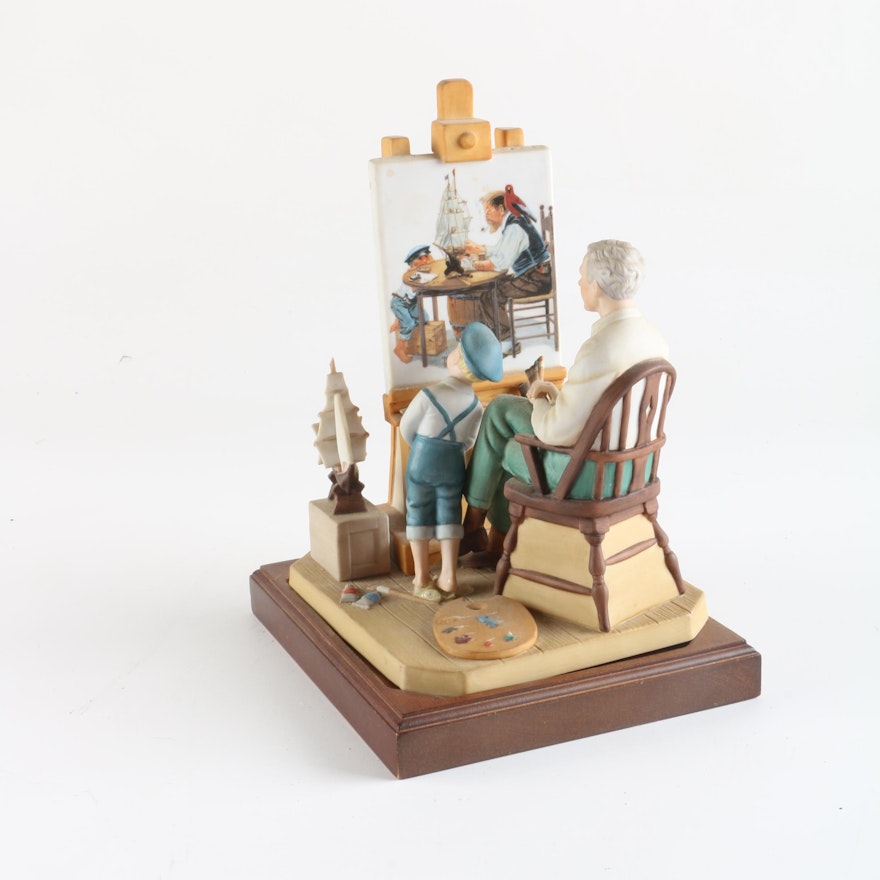 Ceramic Figurine "Another Masterpiece by Norman Rockwell"