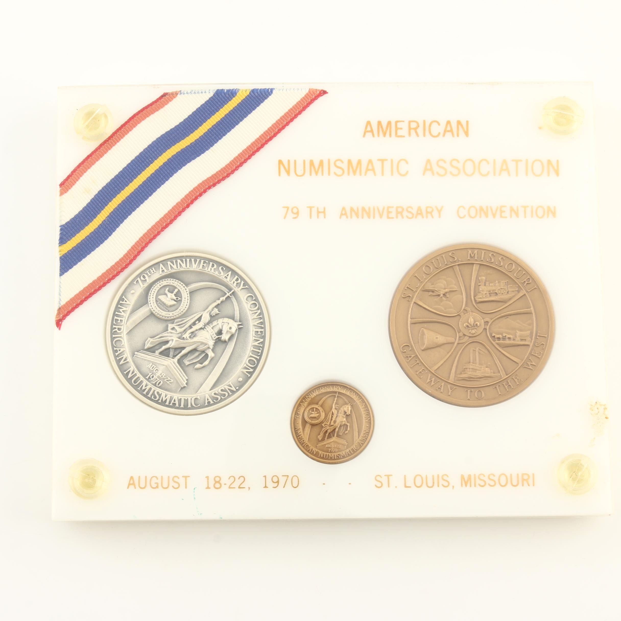 Group of Three Medals from the 1970 79th American Numismatic Assoc. Convention