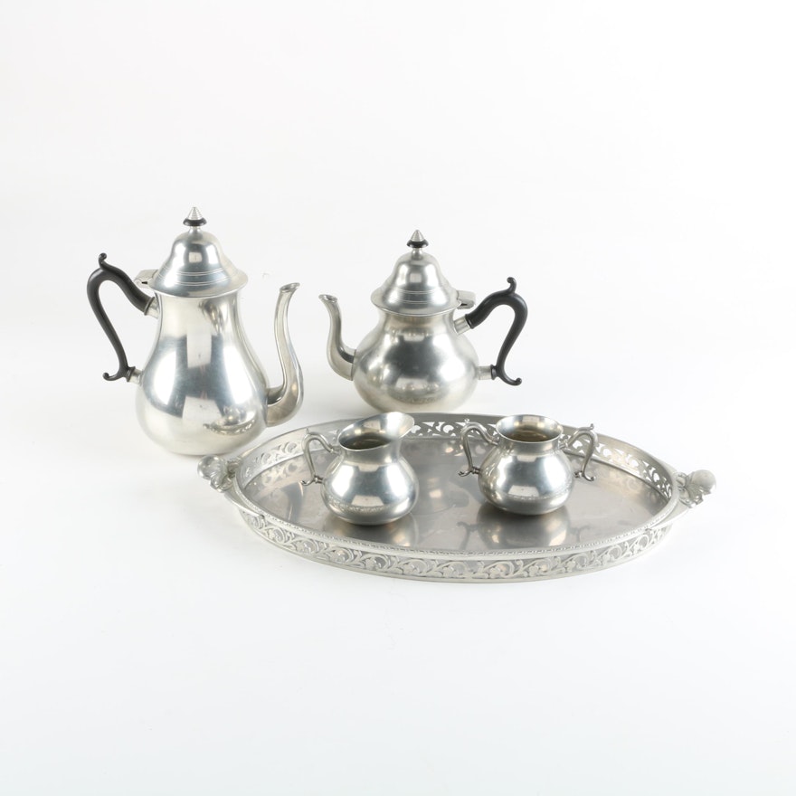 Royal Holland Pewter Tea Service Including Sleepy Hollow Reproductions