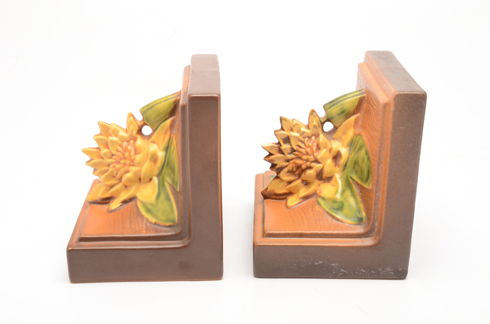 Roseville "Water Lily" Bookends