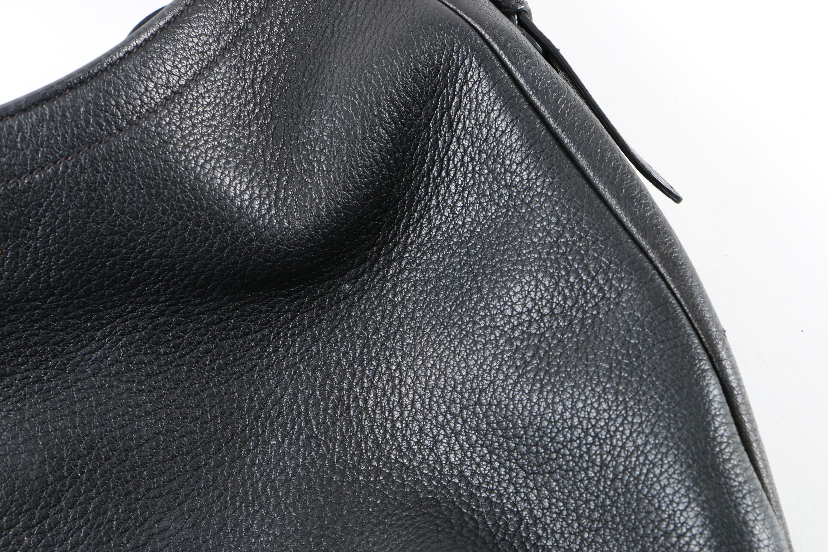 Prada Black Deerskin Leather Hobo Bag