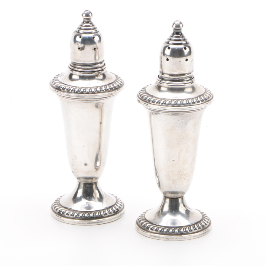 Empire Weighted Sterling Silver Salt and Pepper Shakers