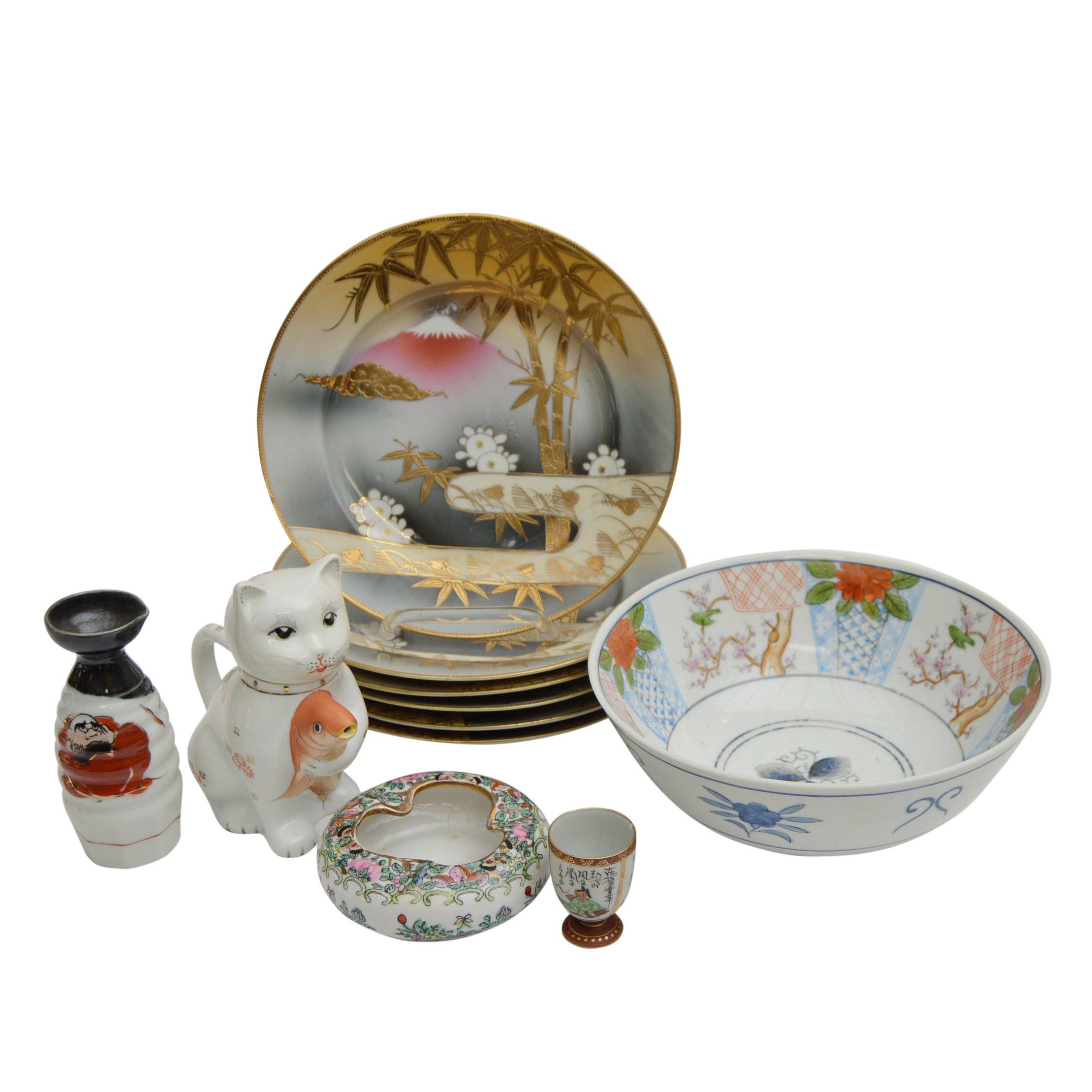 Japanese Porcelain with Cat Creamer