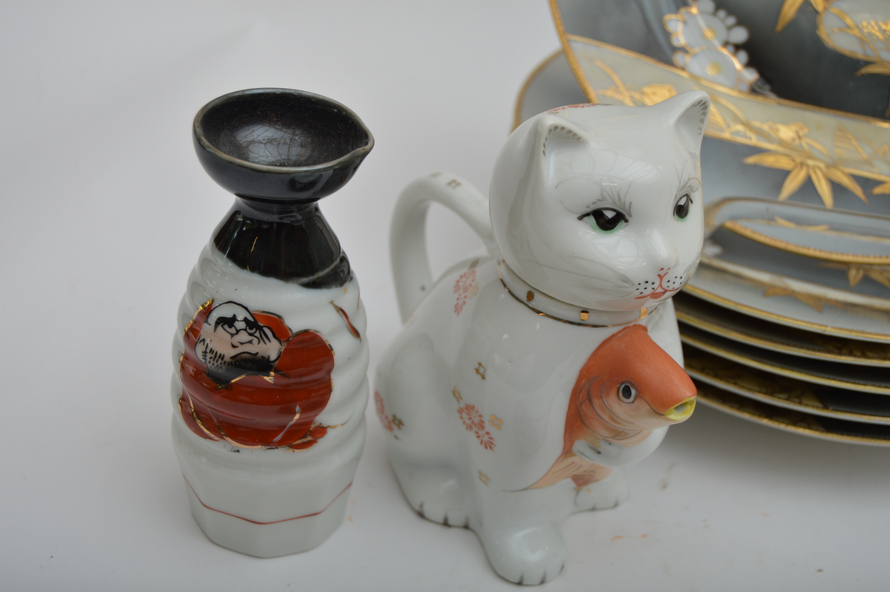 Japanese Porcelain with Cat Creamer