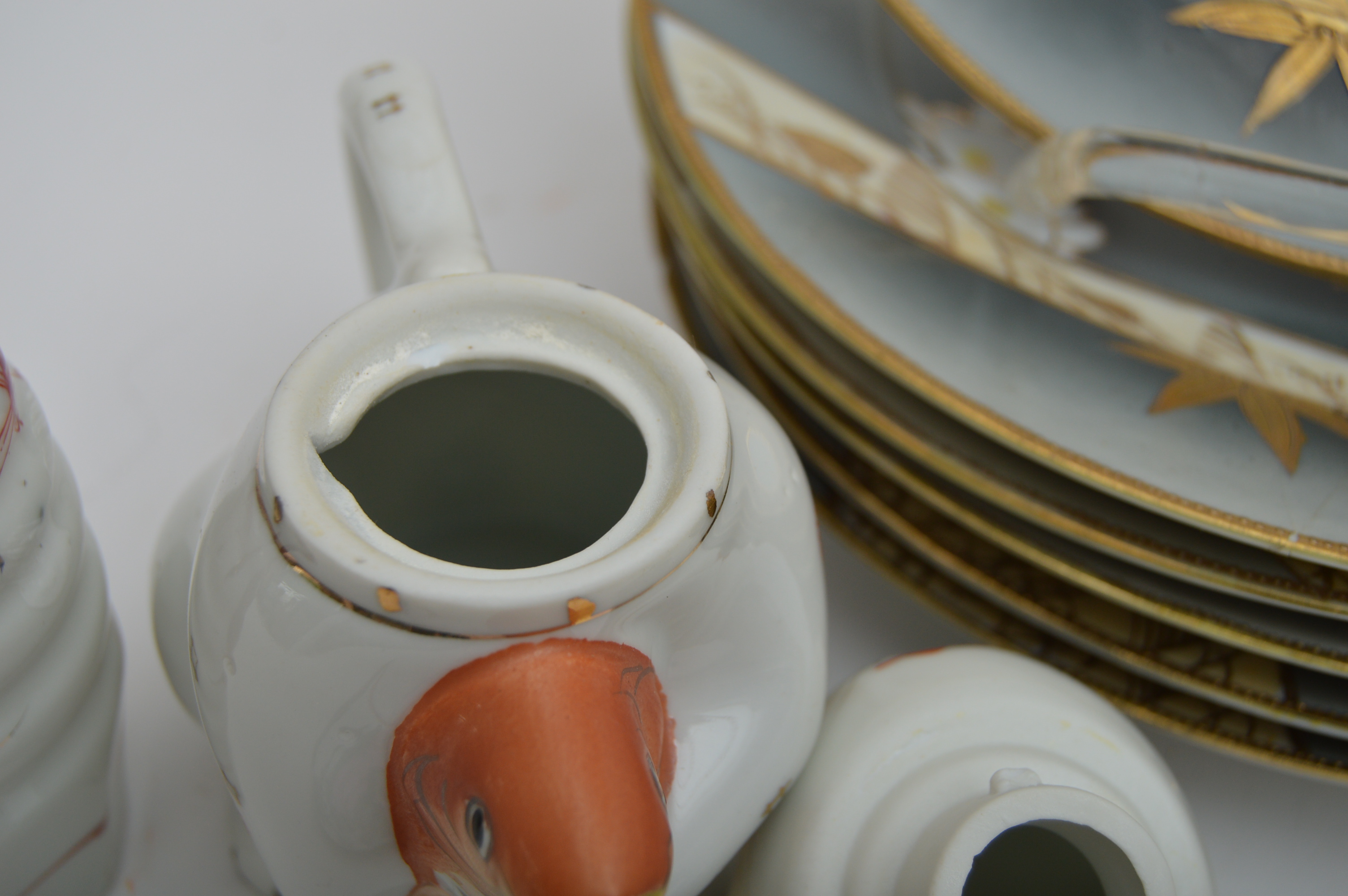 Japanese Porcelain with Cat Creamer