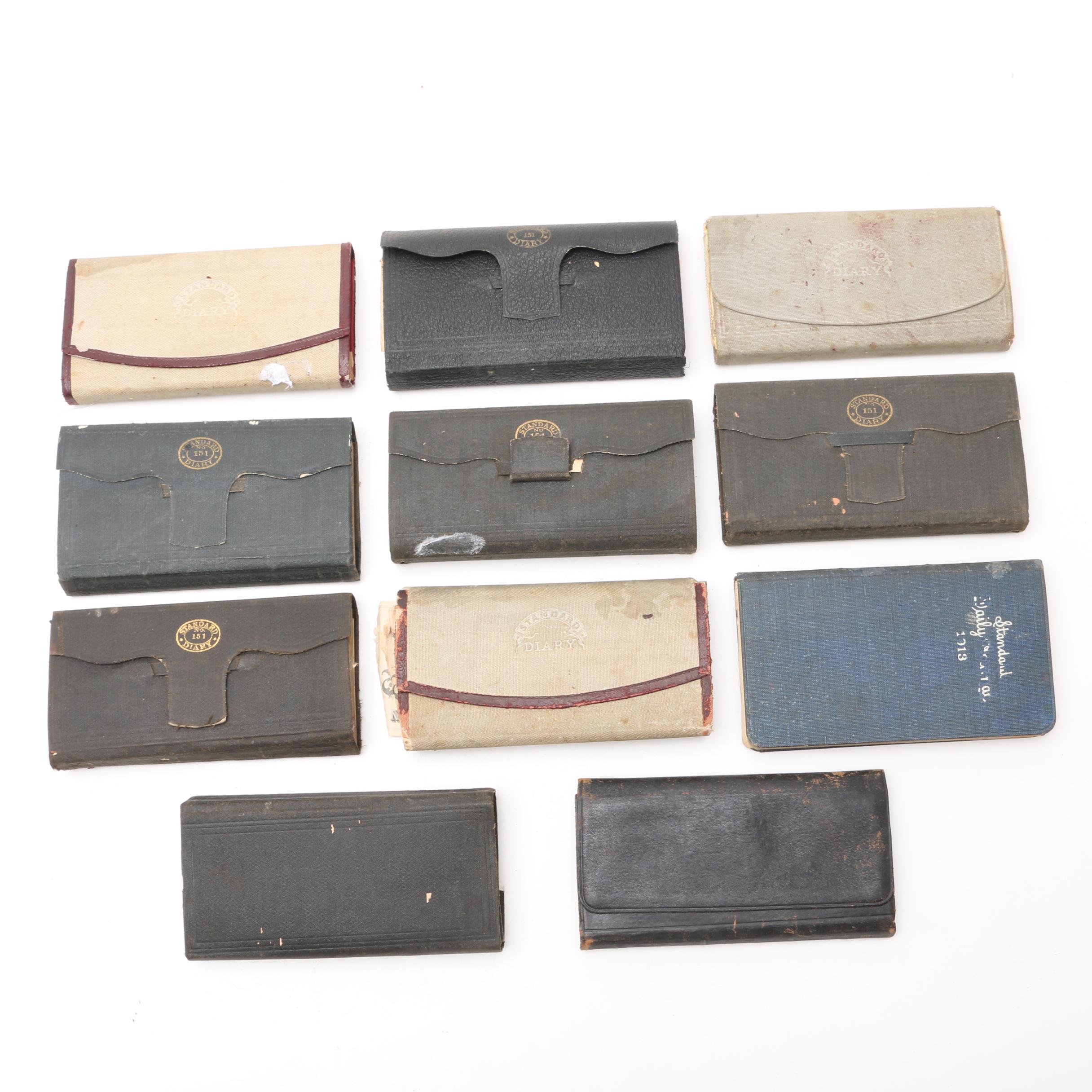 Early 1900s Standard Diaries with Personal Notes and Inscriptions