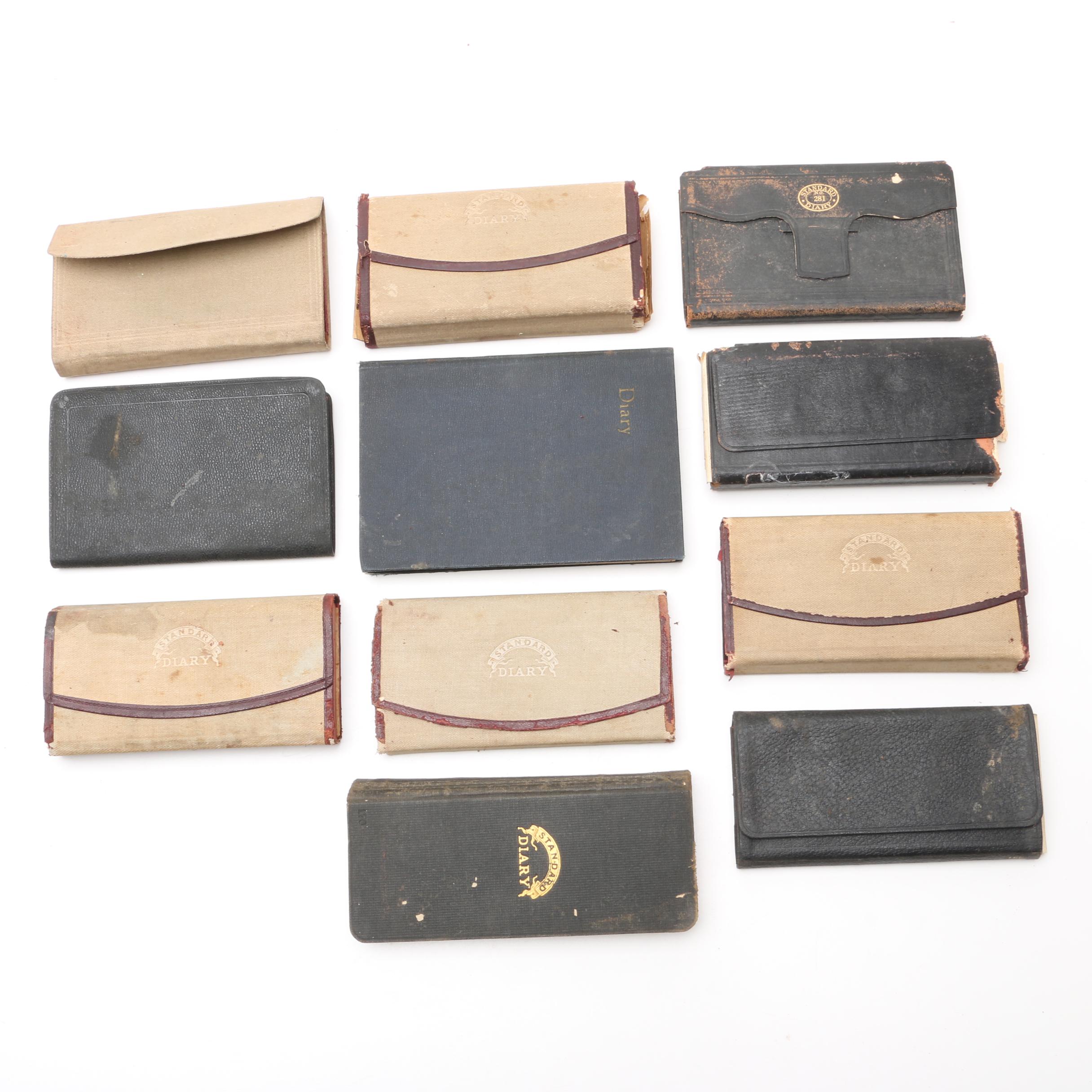 Early 1900s Standard Diaries with Personal Notes and Inscriptions