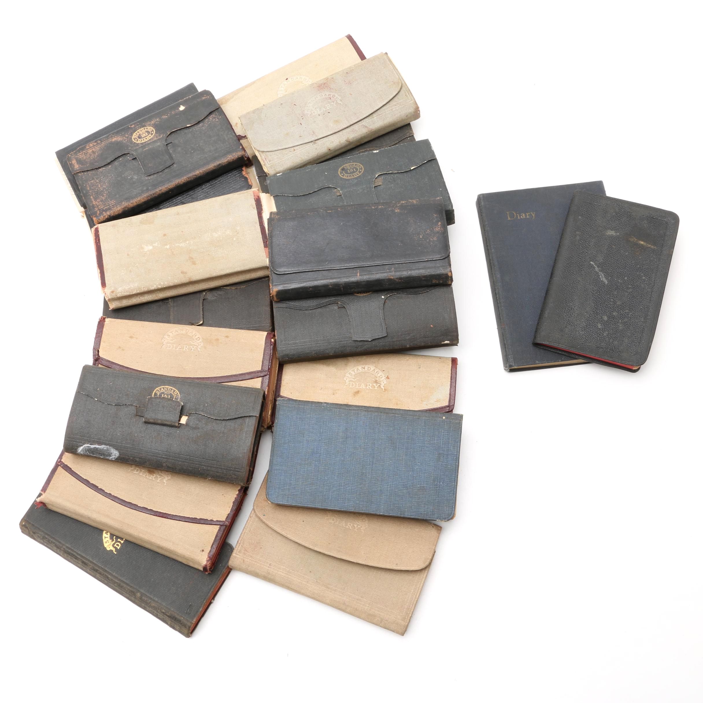 Early 1900s Standard Diaries with Personal Notes and Inscriptions