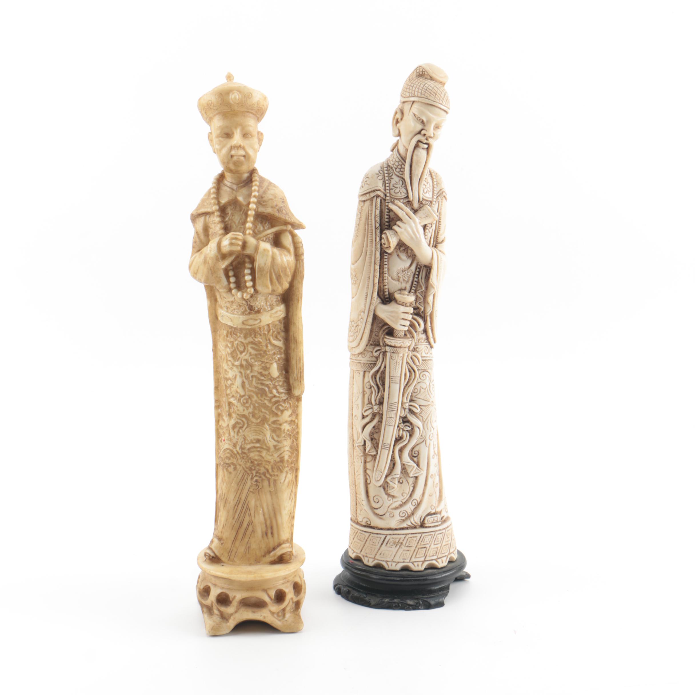 Chinese Inspired Plastic Recast Figurines