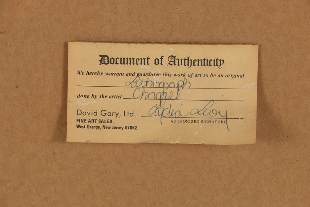 Marc Chagall Lithograph Cover for Derrière le Miroir "Pantomime"