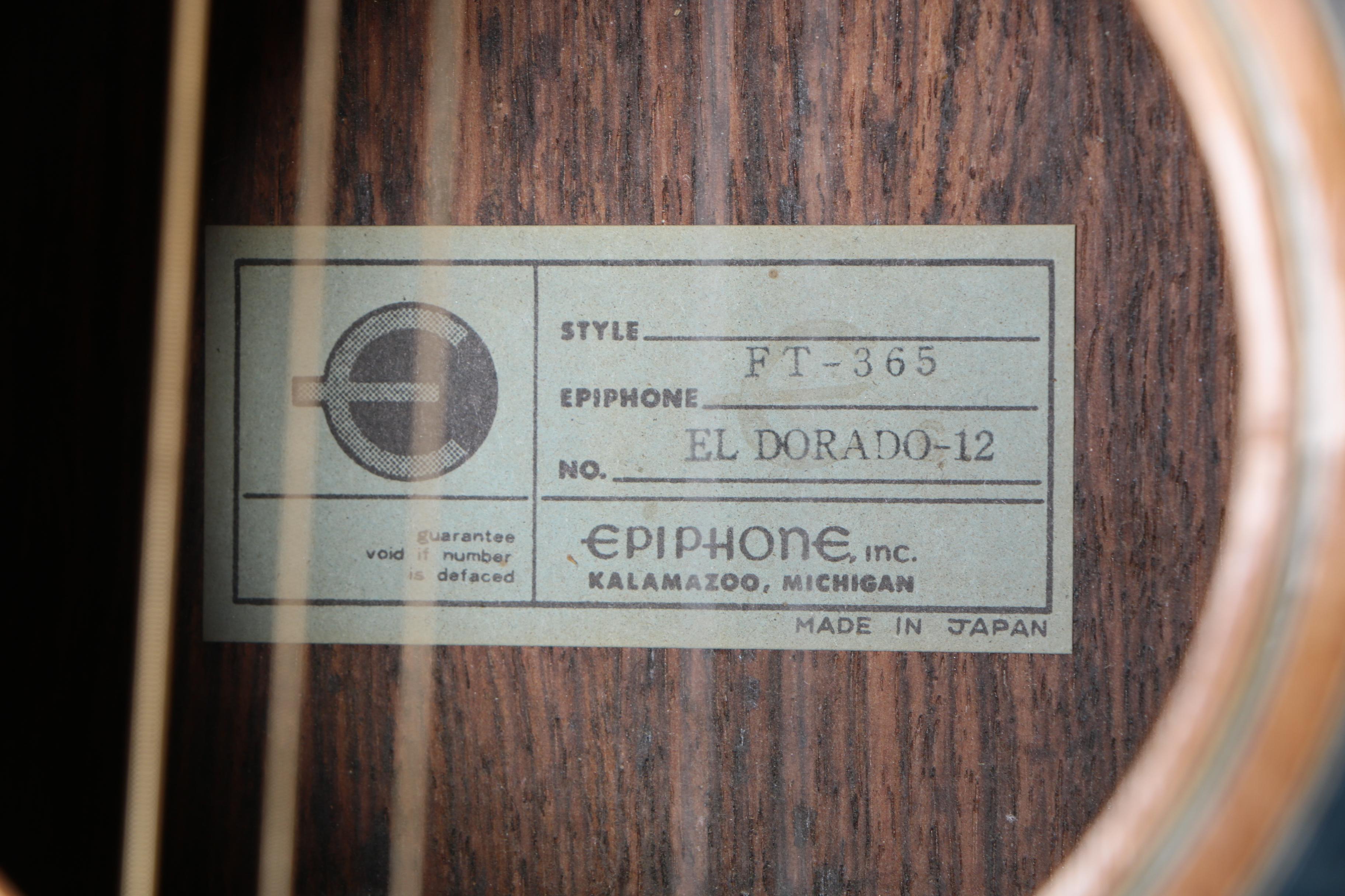 1970s Epiphone "El Dorado" Japanese Made Acoustic Guitar