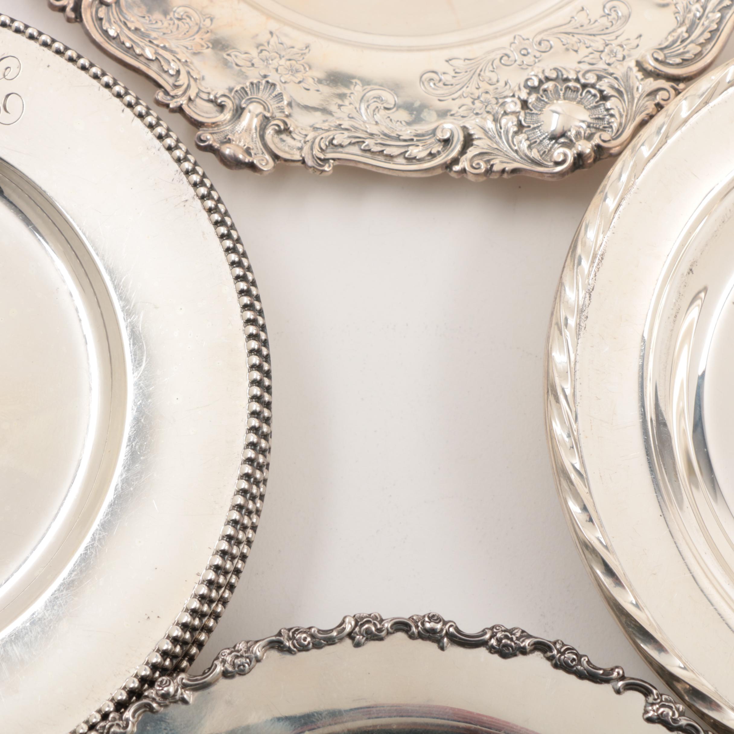 Sterling Silver Plates Including Towle, Gorham, and Shreve  Co.