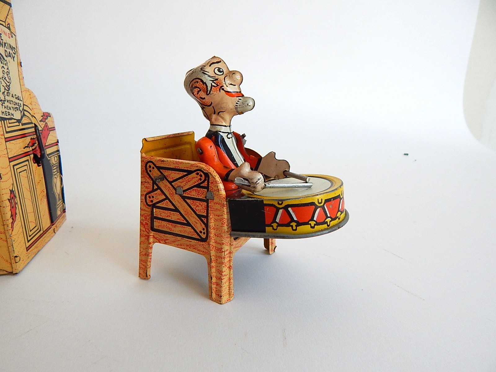 1945 "Li'l Abner" Dogpatch Band Tin Wind-Up Musical Toy by Unique Art Mfg. Co.