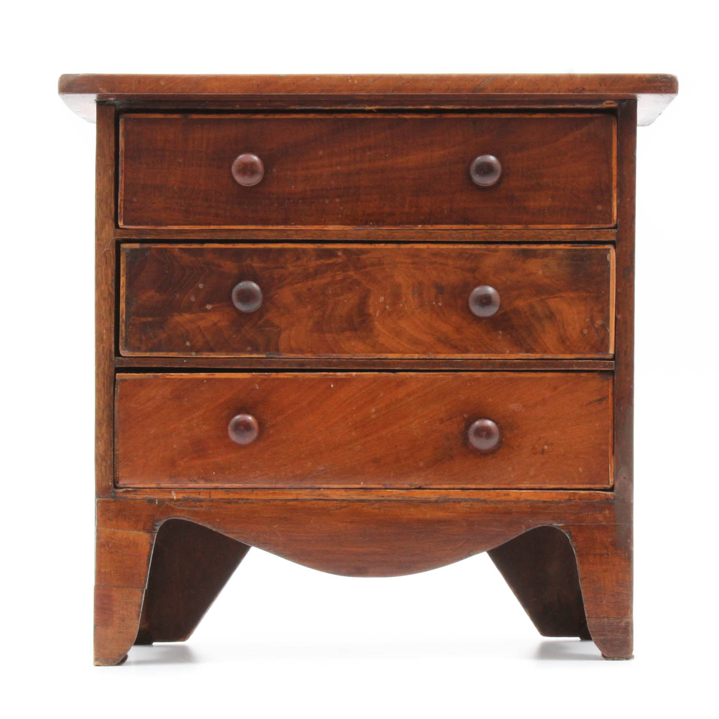 Antique Miniature Veneered Cherry Chest