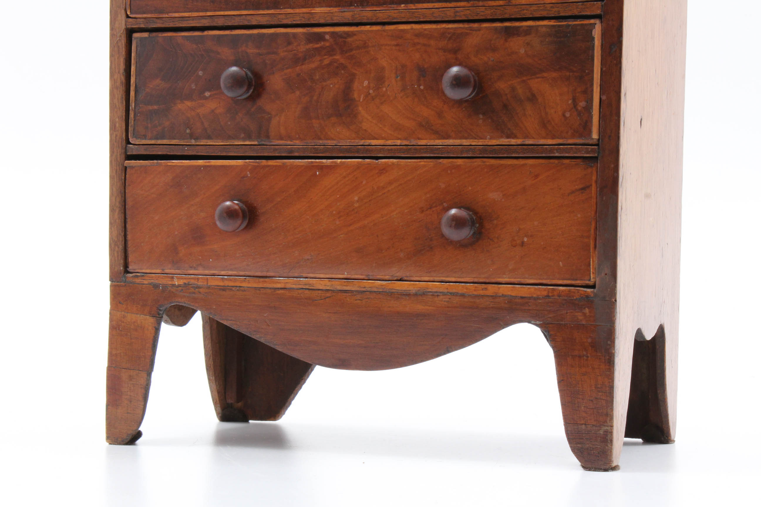 Antique Miniature Veneered Cherry Chest