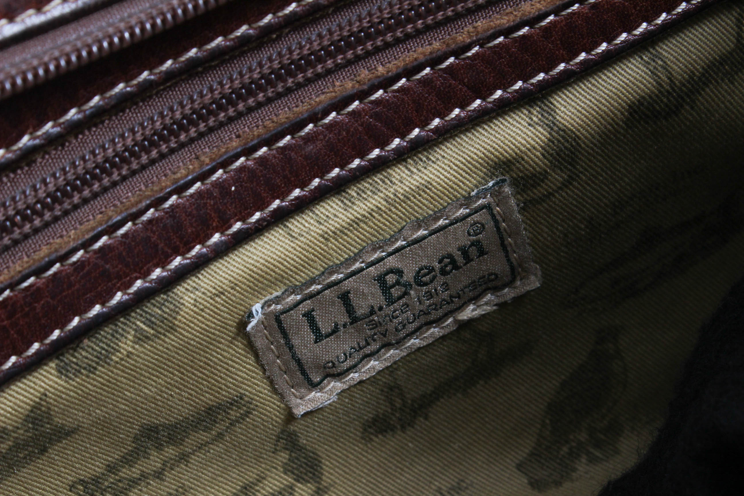 Vintage L.L. Bean Messenger Bag and Deerstalker Cap